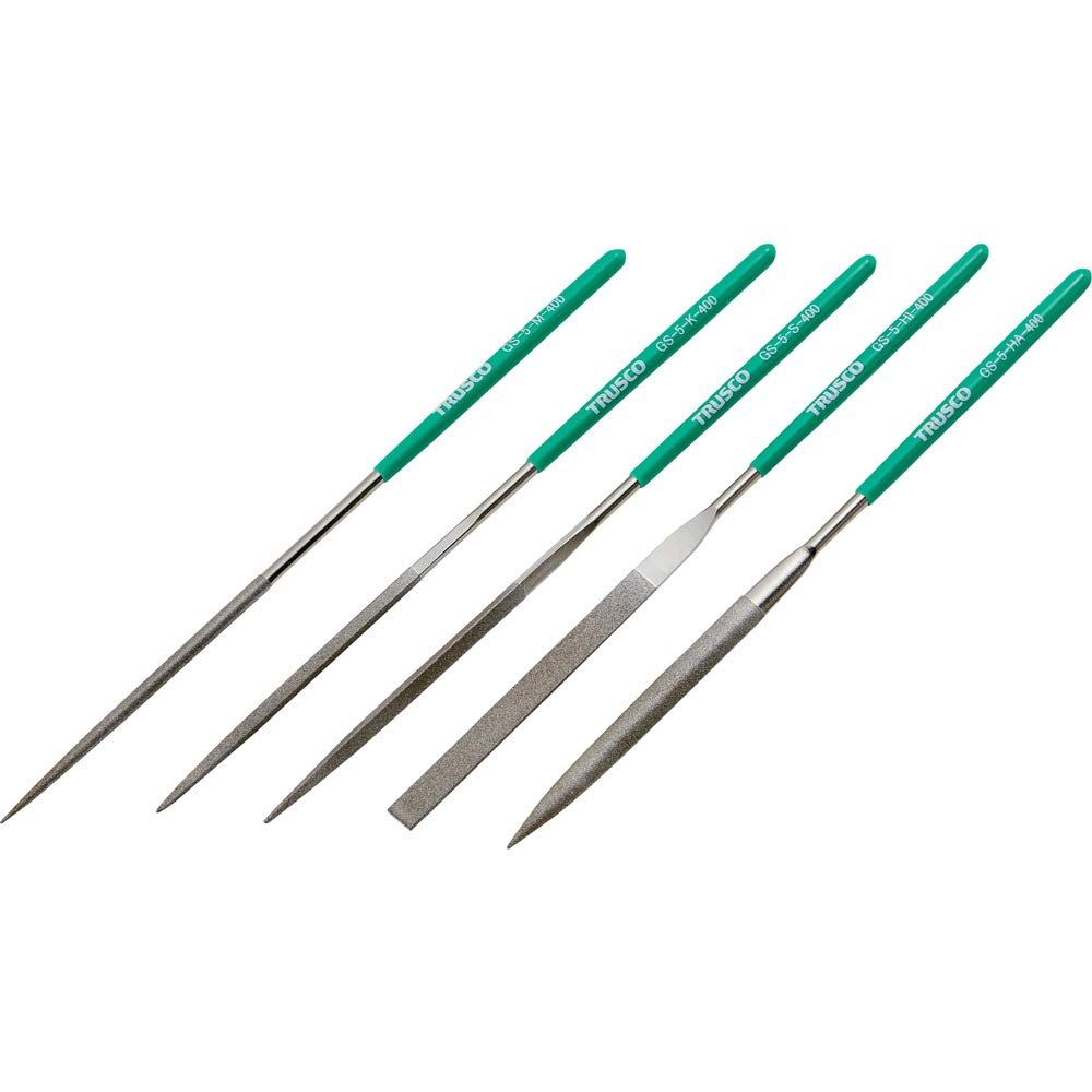 新品 TRUSCO(トラスコ) ダイヤモンドヤスリ 精密用 刃長80mm セット GS-5-SET-400