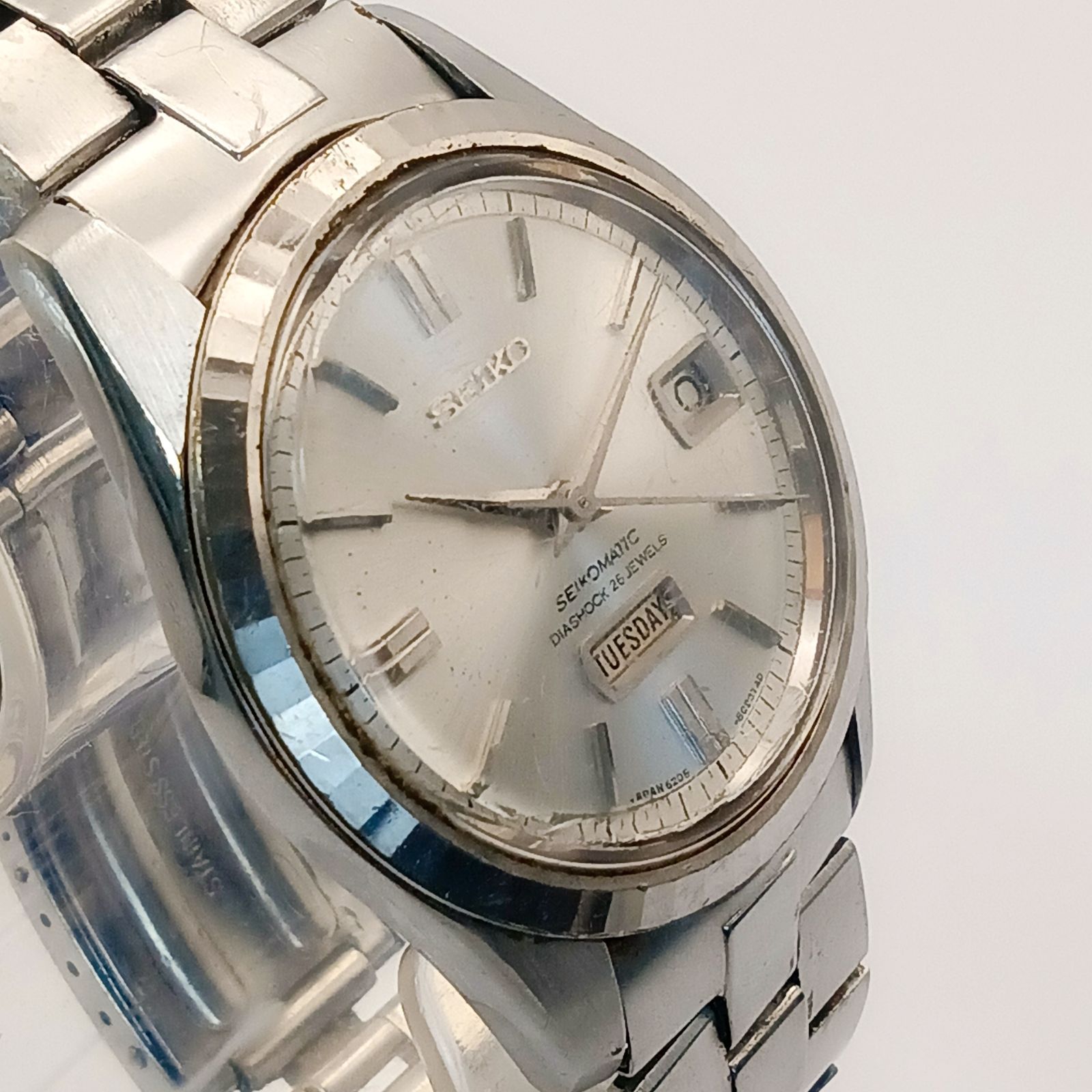 稼働 良品】0328-2 SEIKO MATIC セイコー マチック 6206-8100 メンズ
