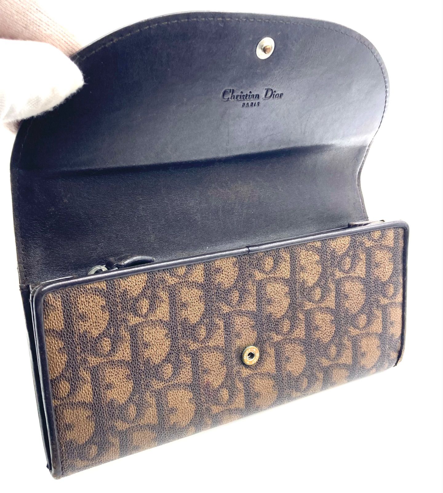 Christian Dior クリスチャンディオール トロッター 長財布 オブリーク