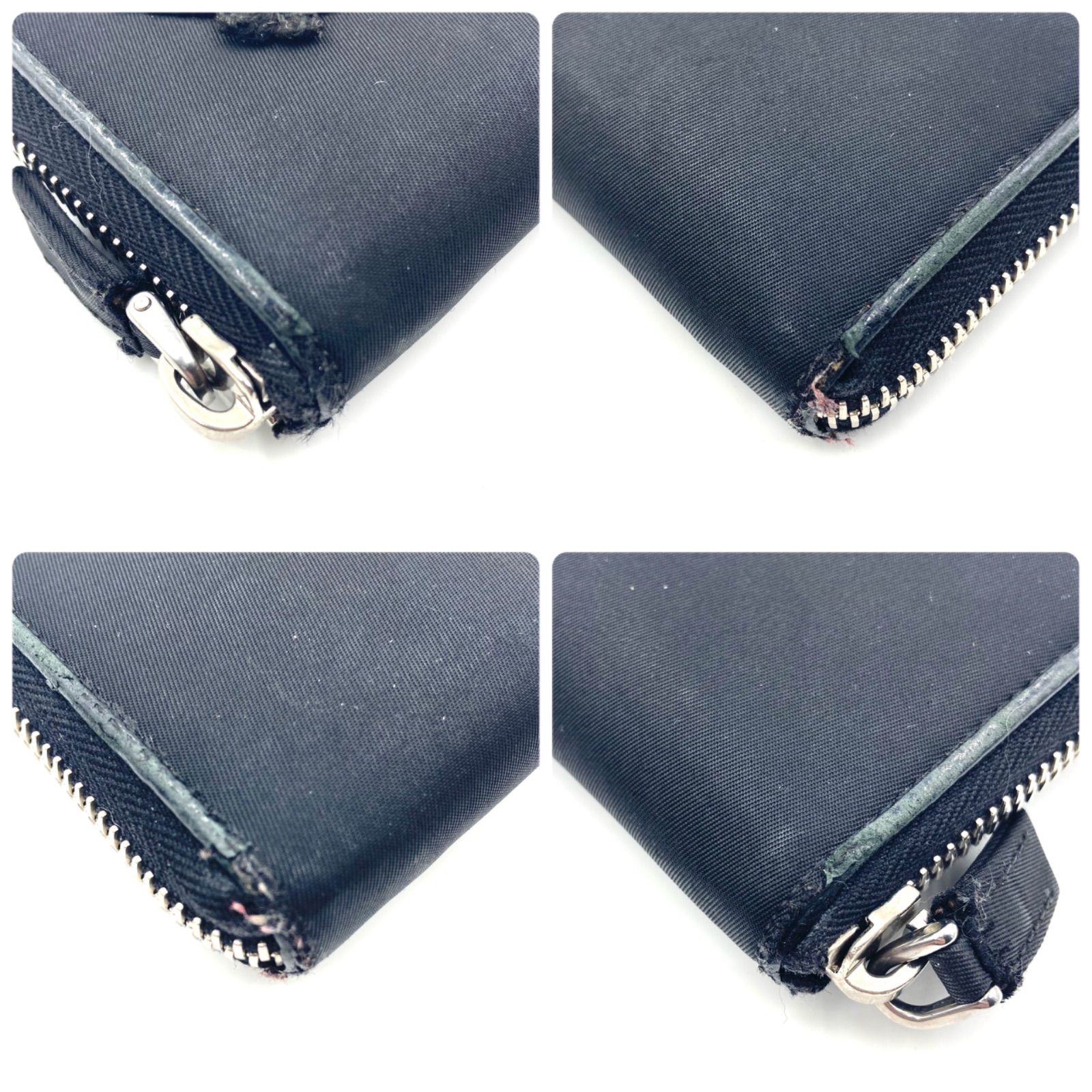 □希少□PRADA プラダ ハートビジュー付き ラウンドファスナー 長財布 