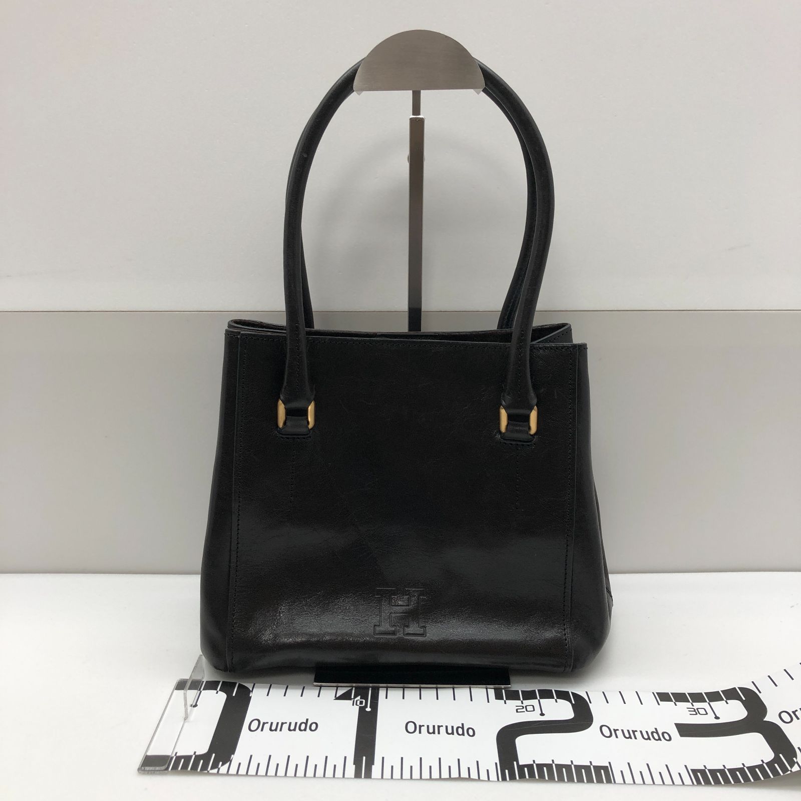 HIROFU ハンドバッグ レザー ダークブラウン ヒロフ SGSF26-0859