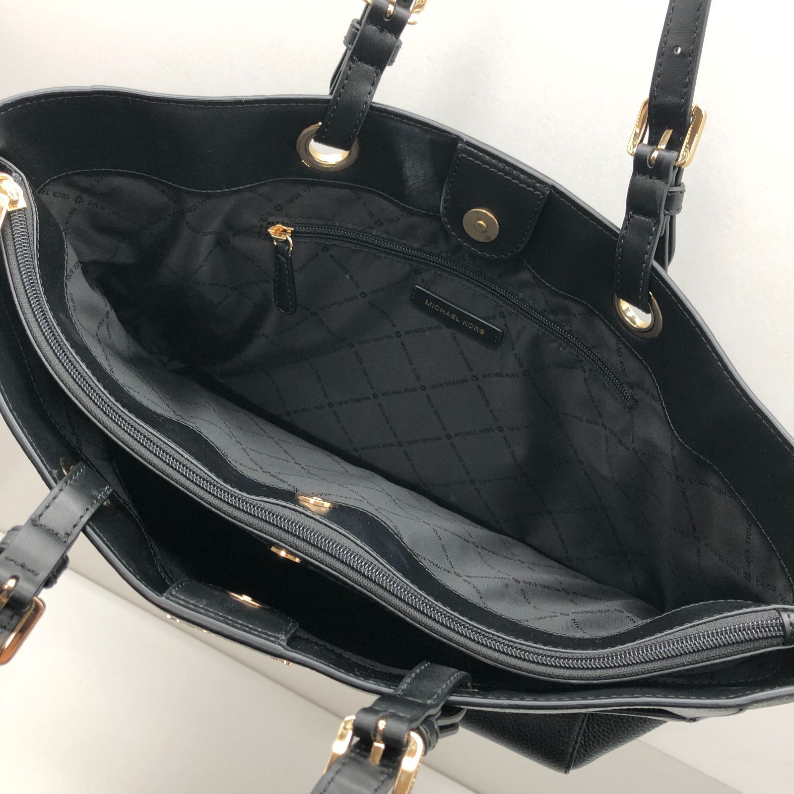 極美品】MICHAEL KORS トートバッグ レザー製 ブラック マイケルコース 