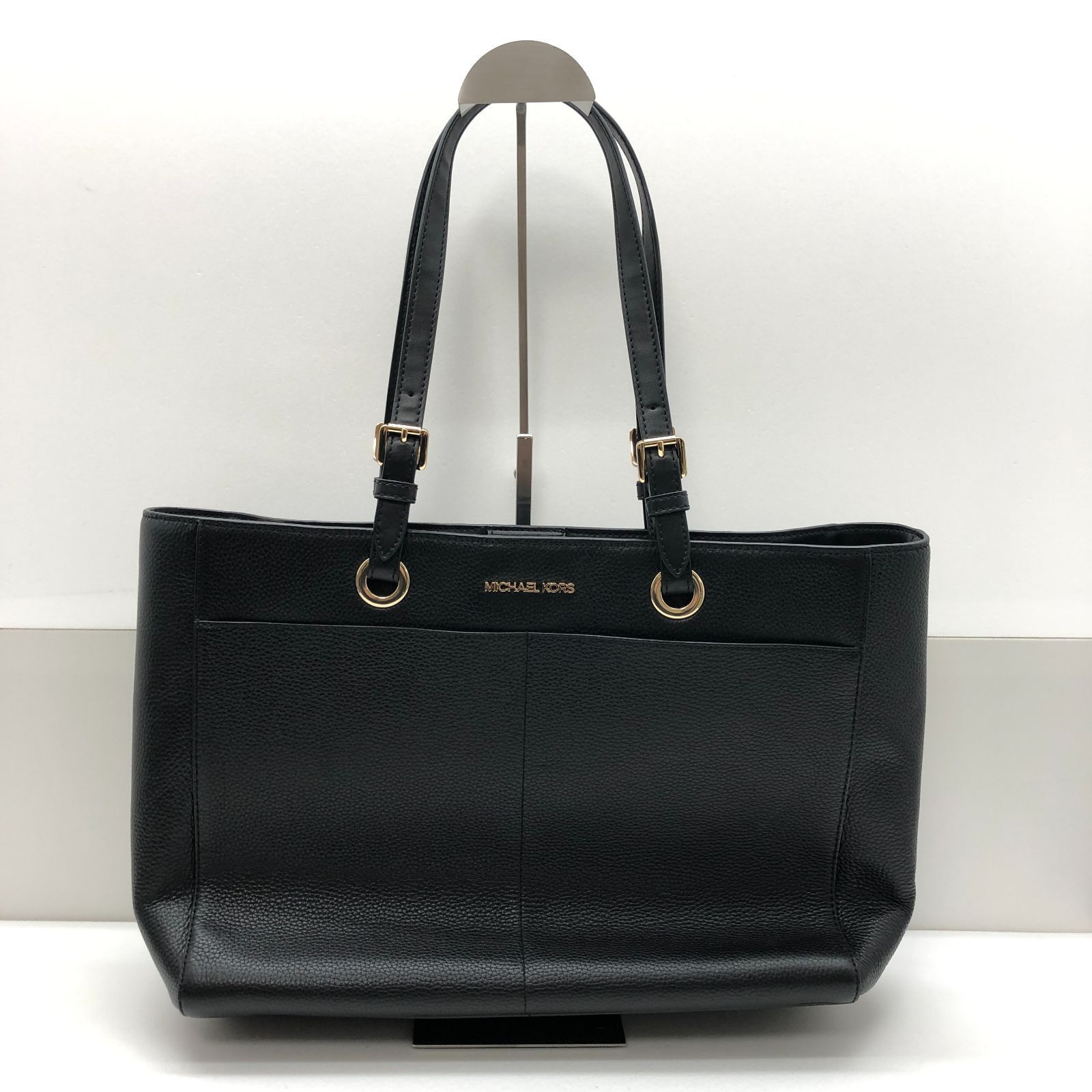 極美品】MICHAEL KORS トートバッグ レザー製 ブラック マイケル 極美品】MICHAEL KORS トートバッグ レザー製 ブラック マイケル