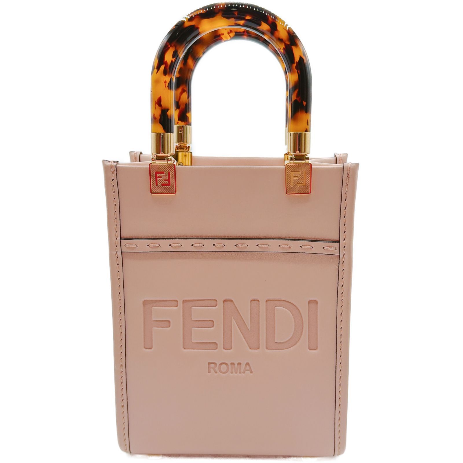 フェンディ(FENDI) サンシャイン ショッパー ミニ ピンクベージュ 