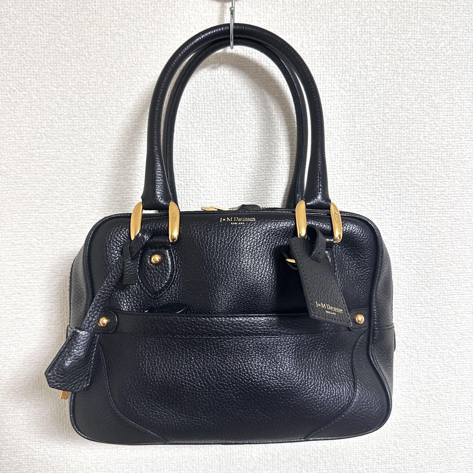 美品 J&M DAVIDSON MINI MIA ミニミア シボ革 グレインレザー 付属品 