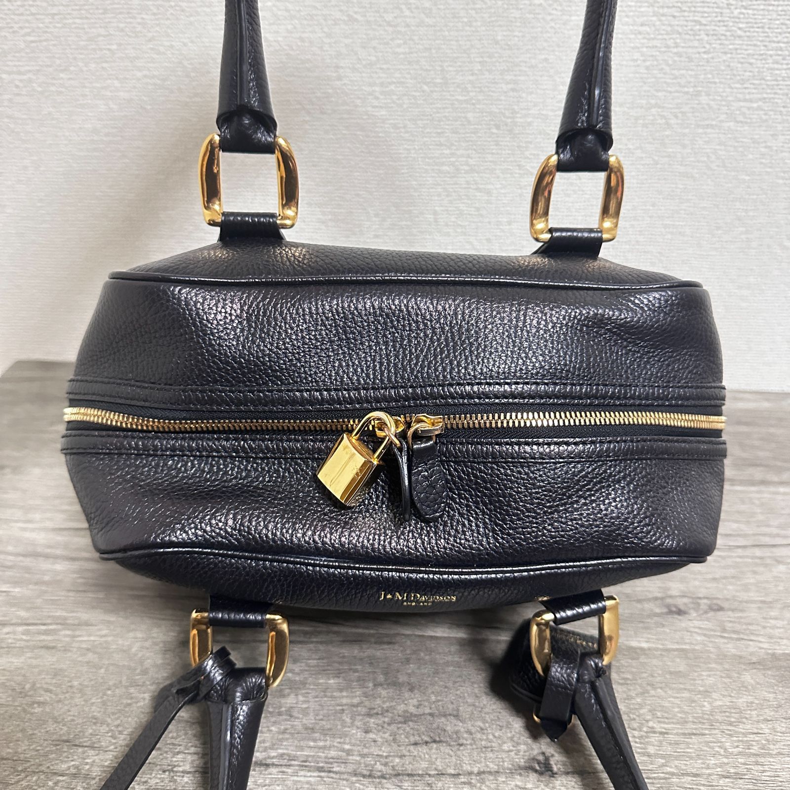 美品 J&M DAVIDSON MINI MIA ミニミア シボ革 グレインレザー 付属品 