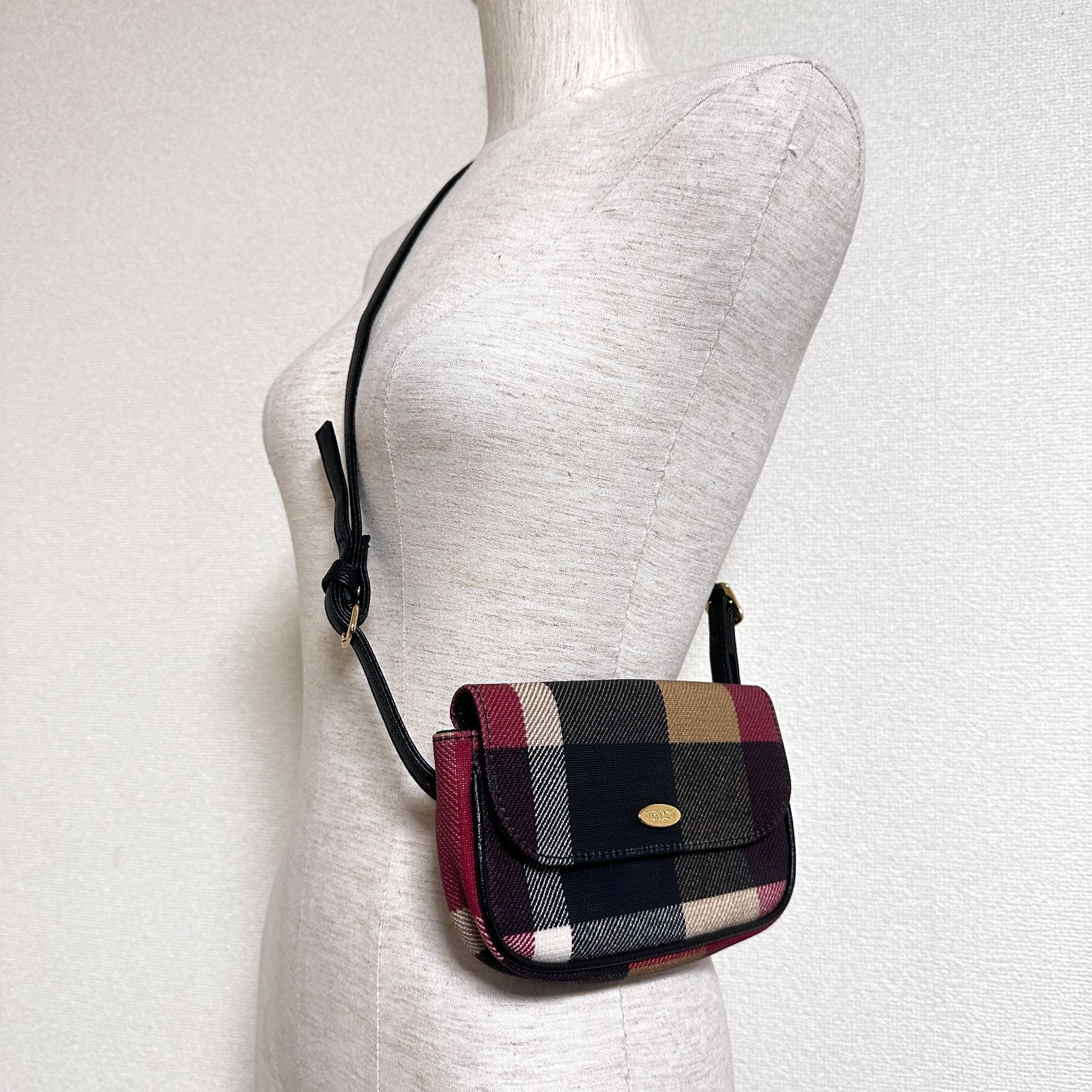 美品 ブルーレーベルクレストブリッジ 4way クレストブリッジチェック 