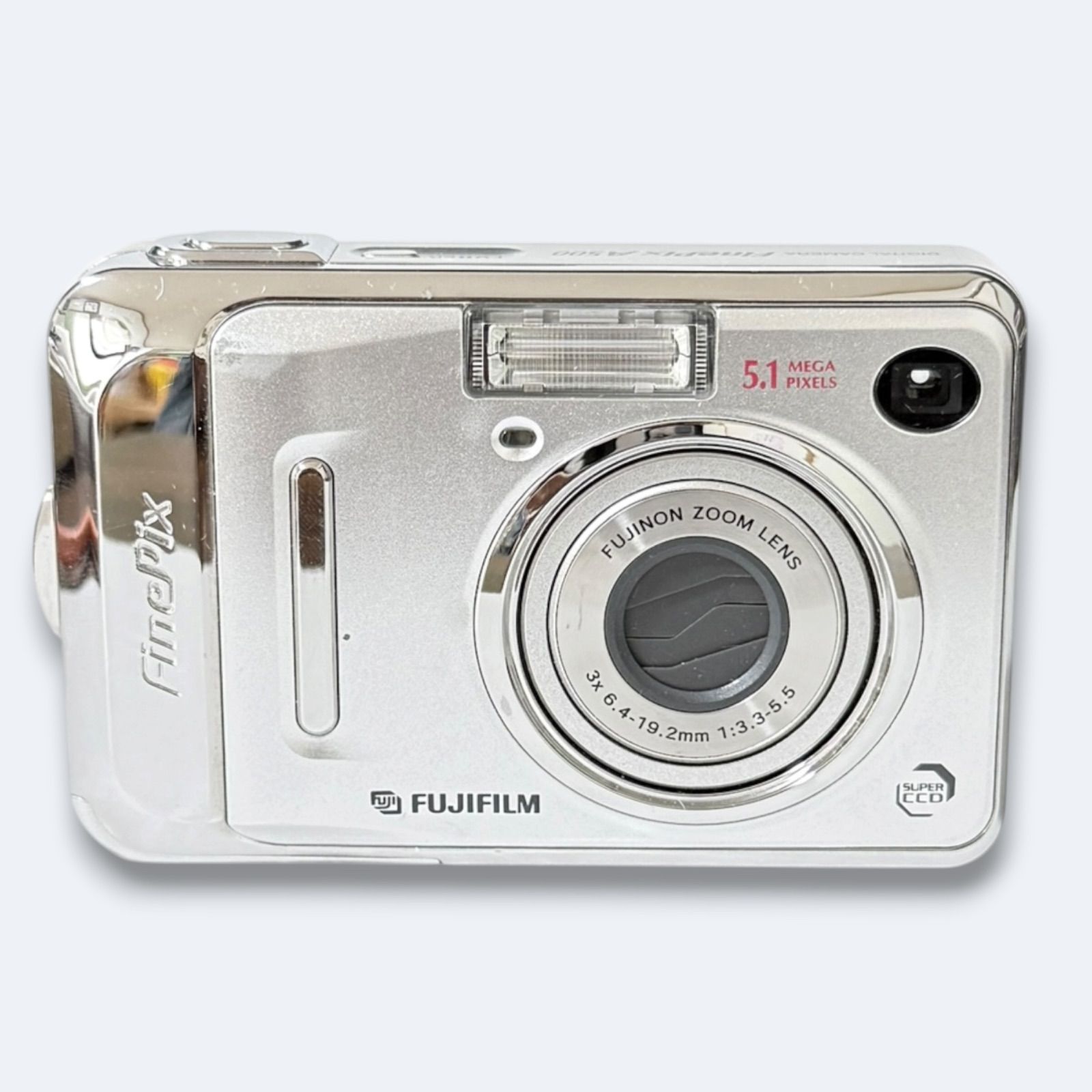 動作確認済】富士フイルム デジタルカメラ Finepix A500 シルバー 