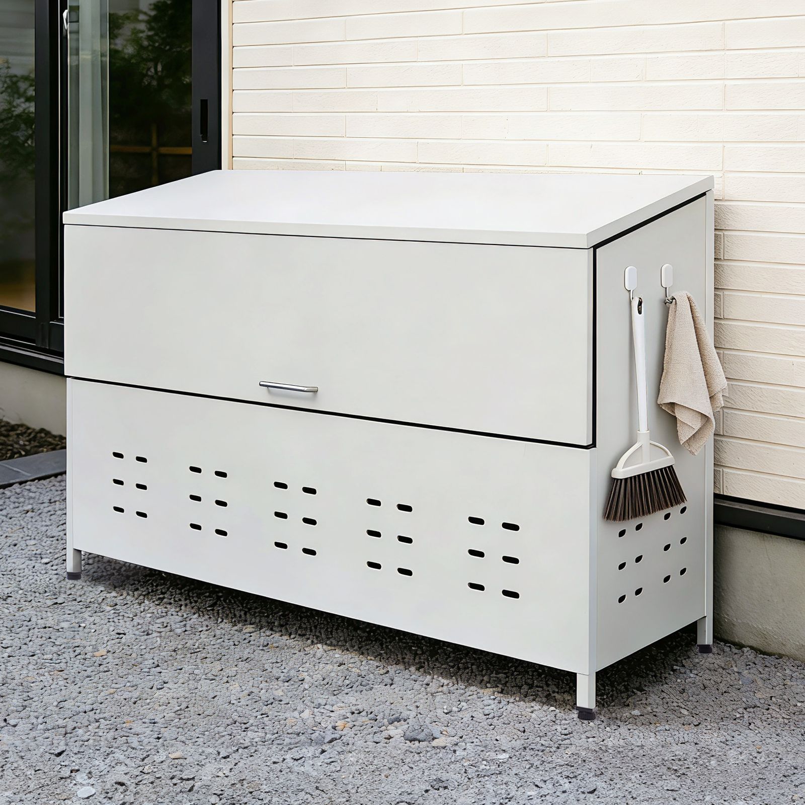 新入荷｜ゴミ箱 屋外 収納庫 大容量 308L 自立できる蓋 通気性抜群 