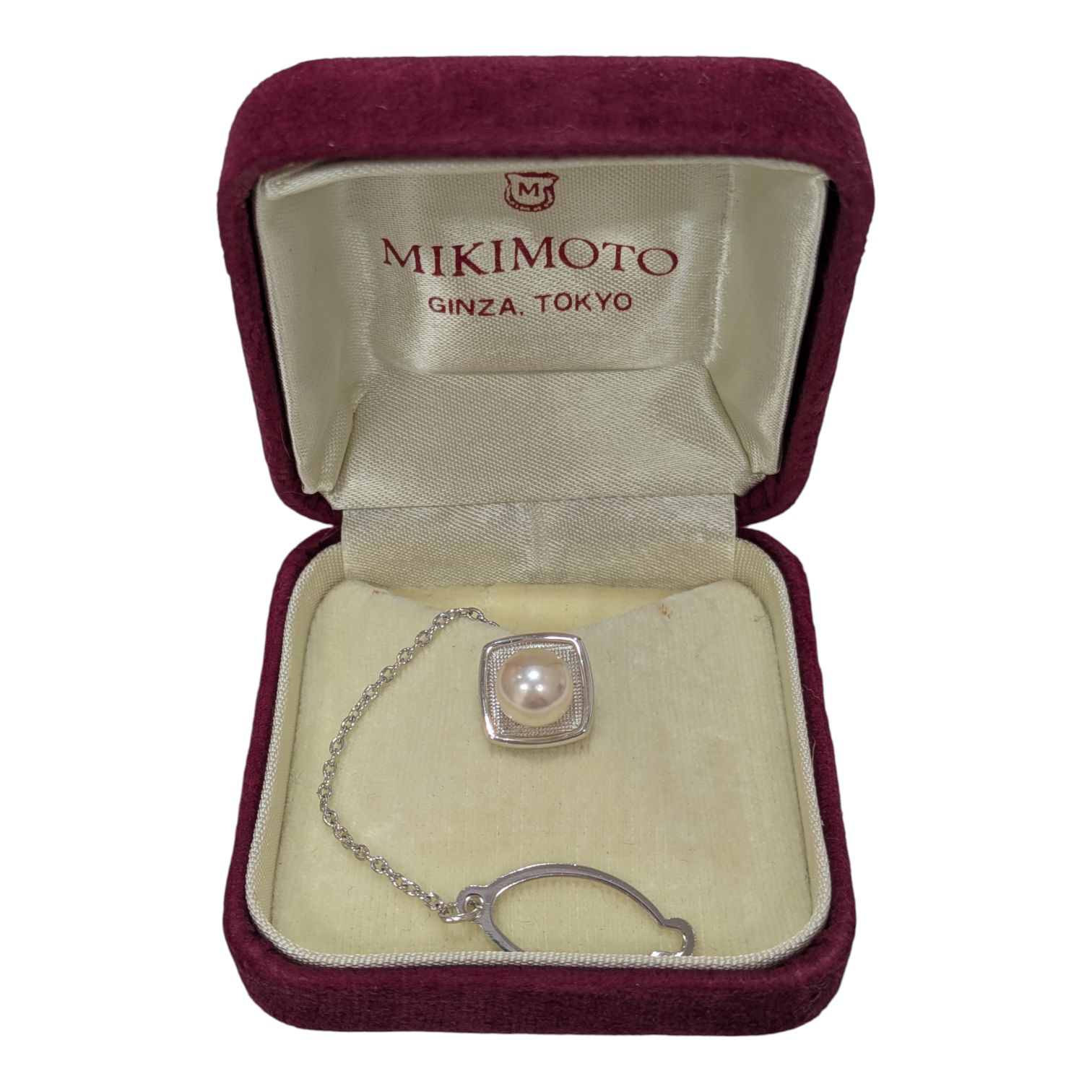 極美品】MIKIMOTO GINZA TOKYO アコヤ真珠 タイタック ピンブローチ 