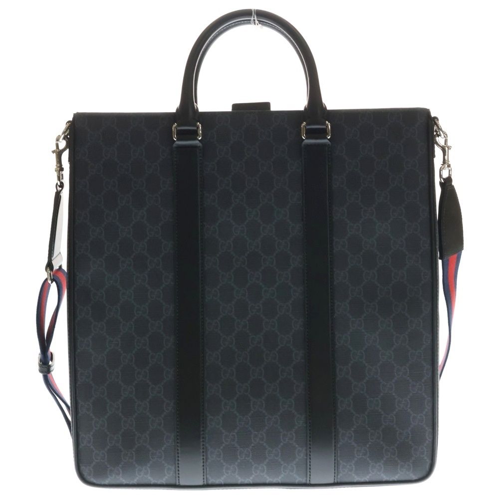 GUCCI (グッチ) GGブラック ラージトートバッグ ハンドバッグ