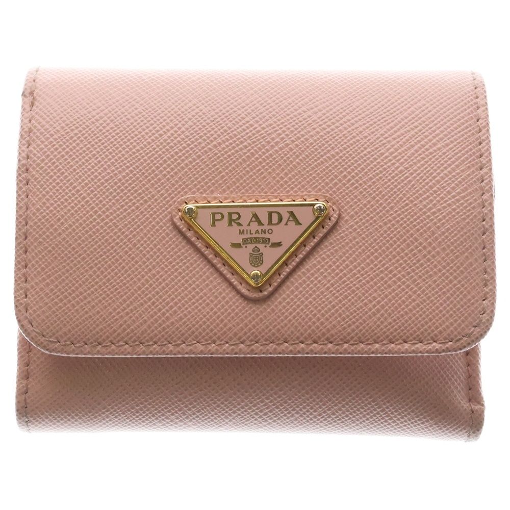 PRADA (プラダ) サフィアーノ コンパクトウォレット 三つ折り財布 