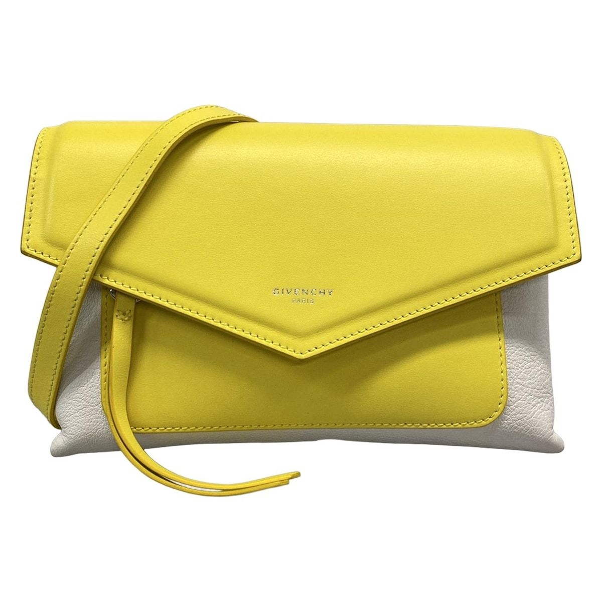 GIVENCHY(ジバンシー) ショルダーバッグ - イエロー×白 レザー