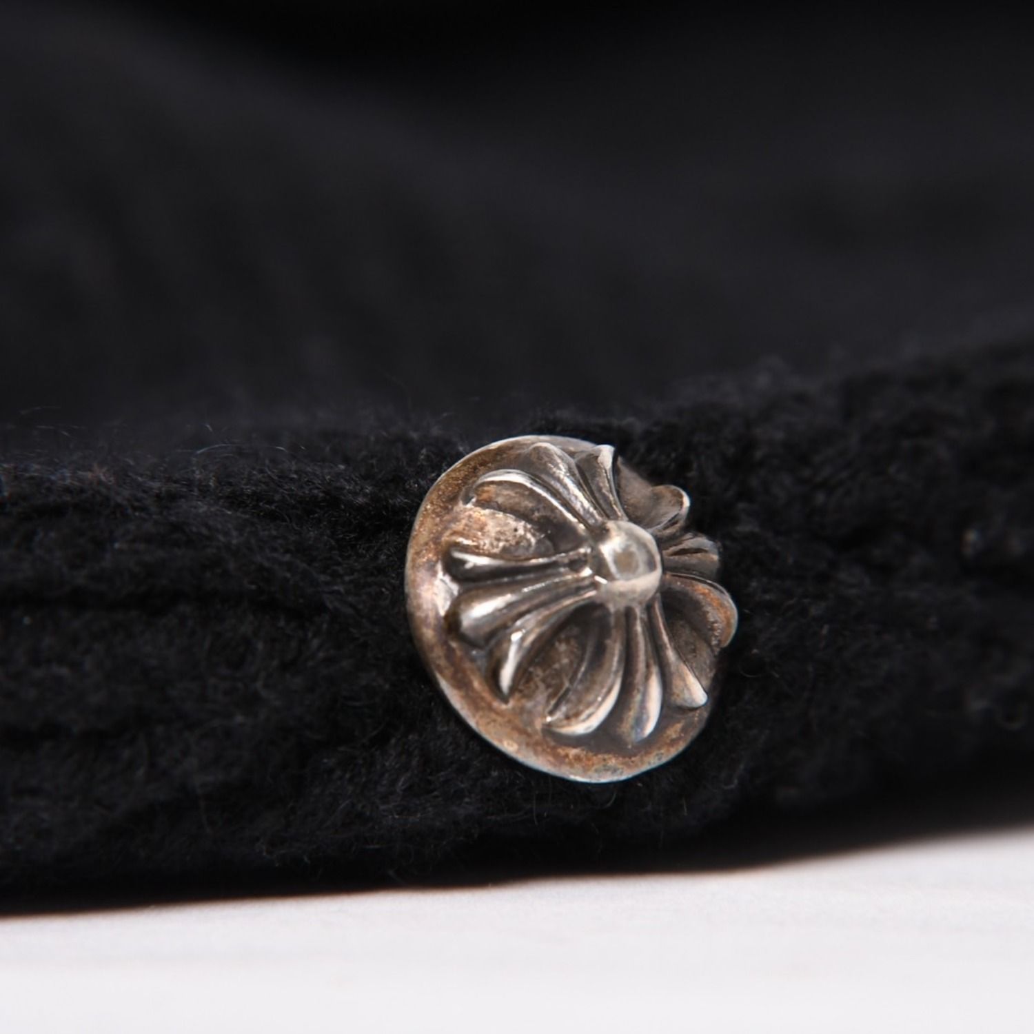 極美品 CHROME HEARTS クロムハーツ ビーニー ニット帽 トリプルクロス