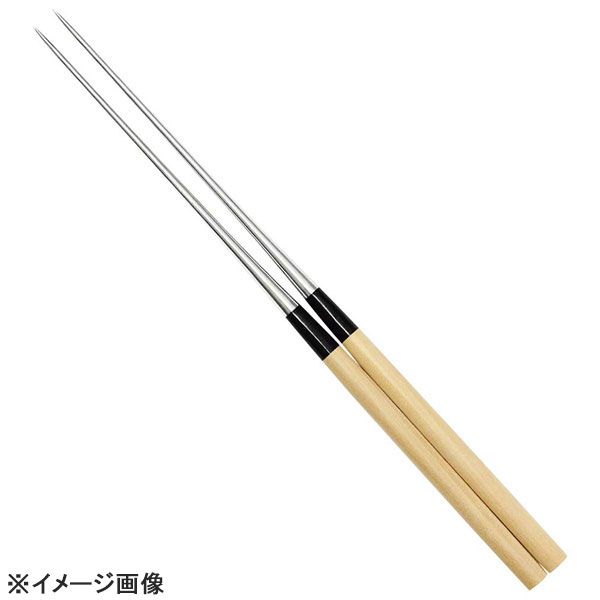 【新品】本焼ステンレス朴柄盛箸240mmNo.21024