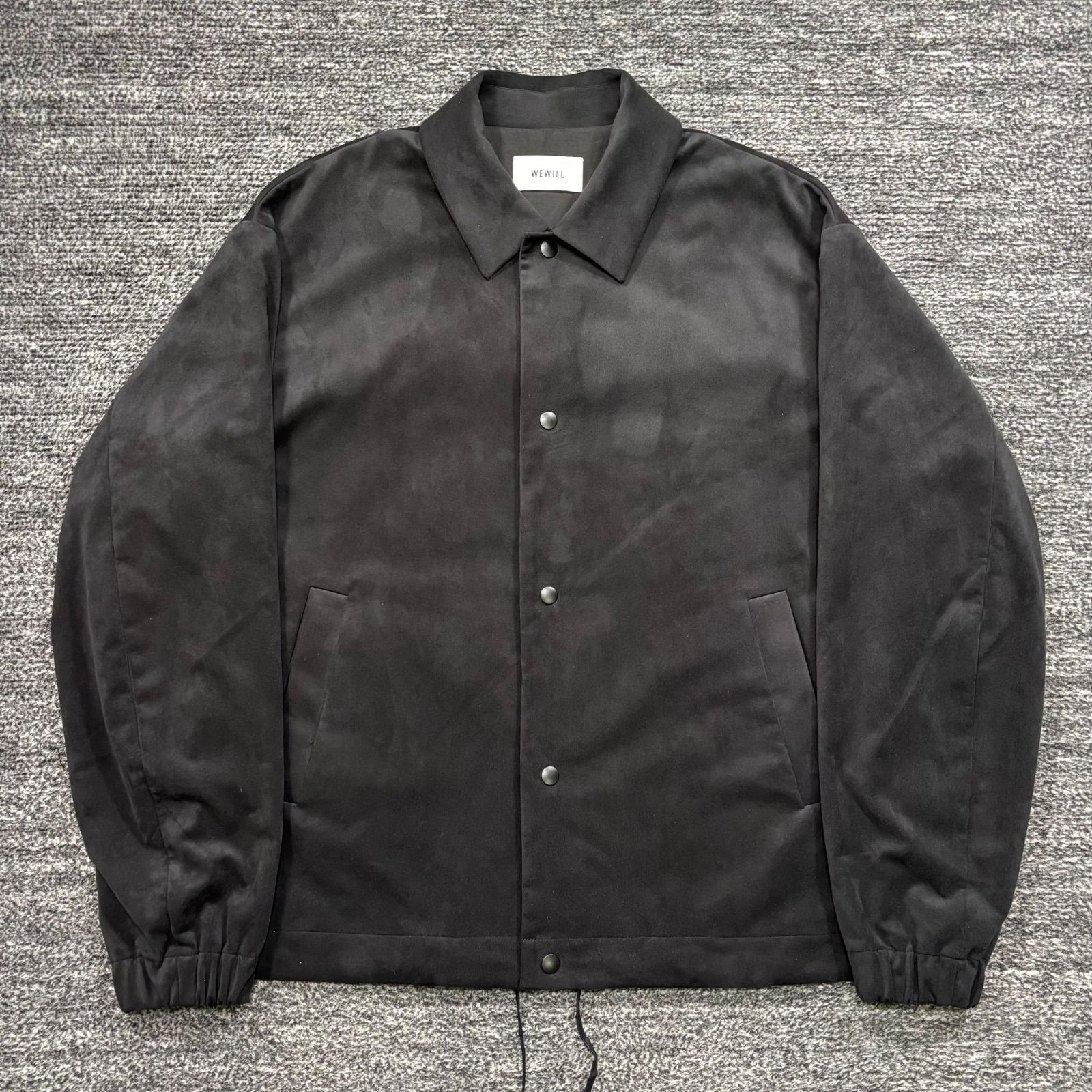 極美品 WEWILL W-015-3011 モールスキン コーチジャケット ブラック 3 