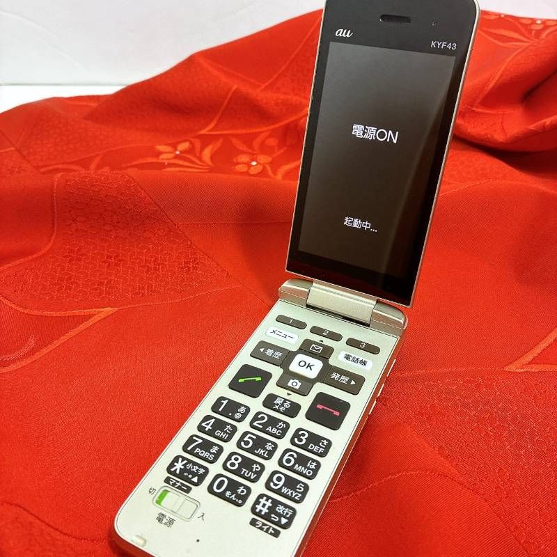 良品 京セラ かんたんケータイ KYF43 ゴールド SIMフリー - メルカリ
