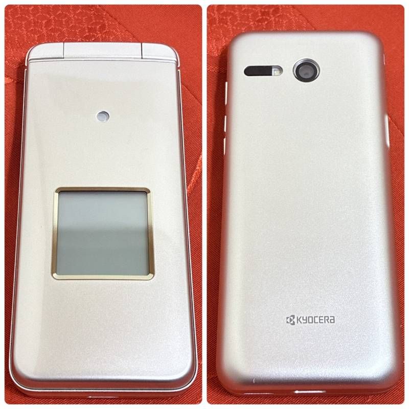 良品 京セラ かんたんケータイ KYF43 ゴールド SIMフリー - メルカリ