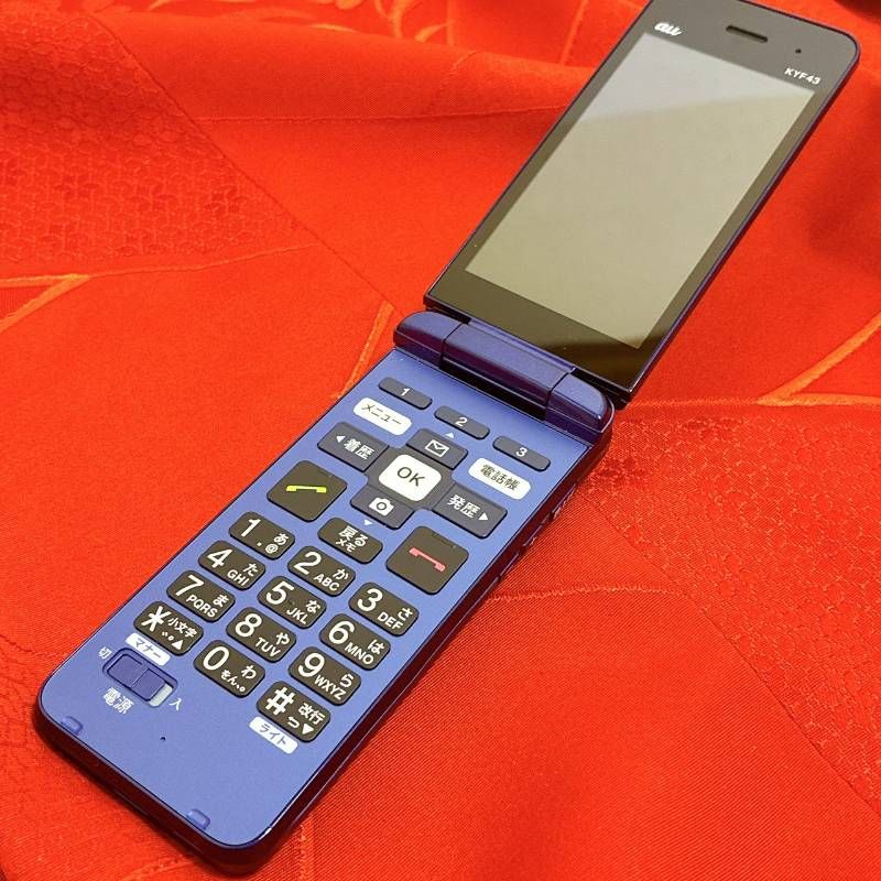 京セラ かんたんケータイ KYF43 ブルー SIMフリー 中古 - メルカリ