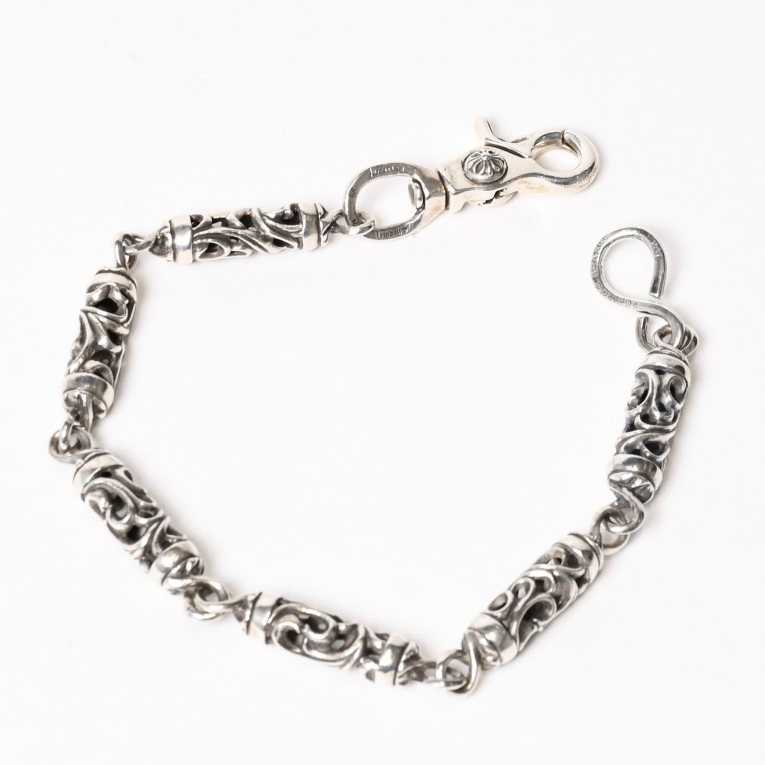 CHROME HEARTS クロムハーツ ケルティック ローラーウォレットチェーン 6リンク1クリップ 約166g 美品 中古 4b014080 CHROME HEARTS クロムハーツ ケルティック ローラーウォレットチェーン
