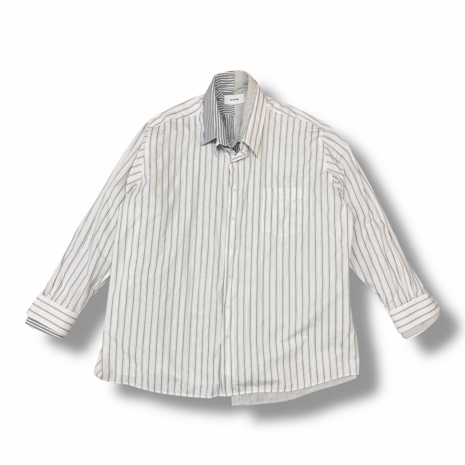 参考上代78100円 HED MAYNER LAYERED SHIRT ヴィンテージストライプ 