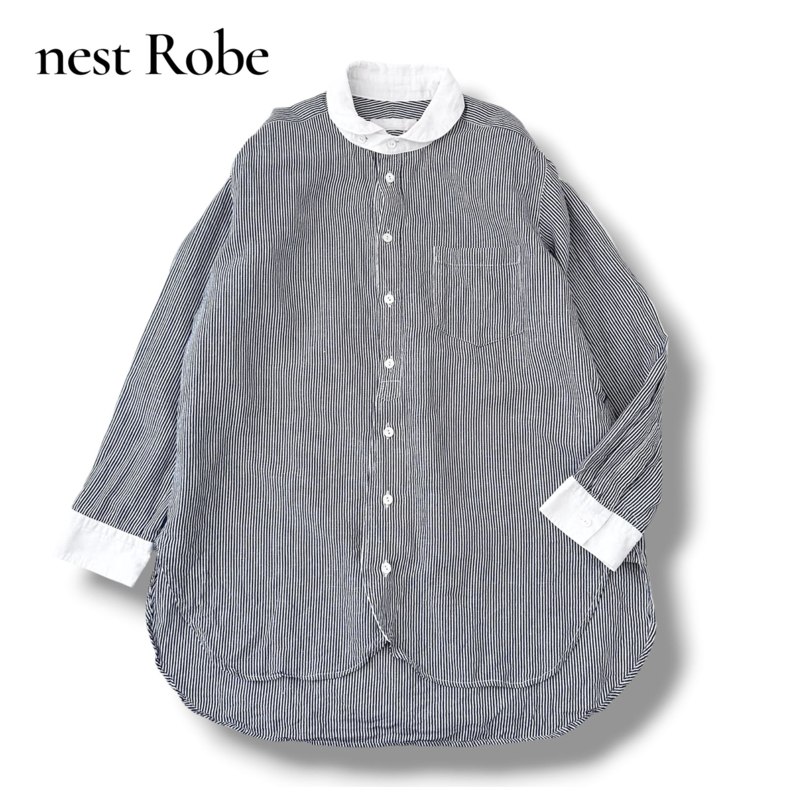 ネストローブ nest Robe リネン コットン クレリック シャツ ブラウス