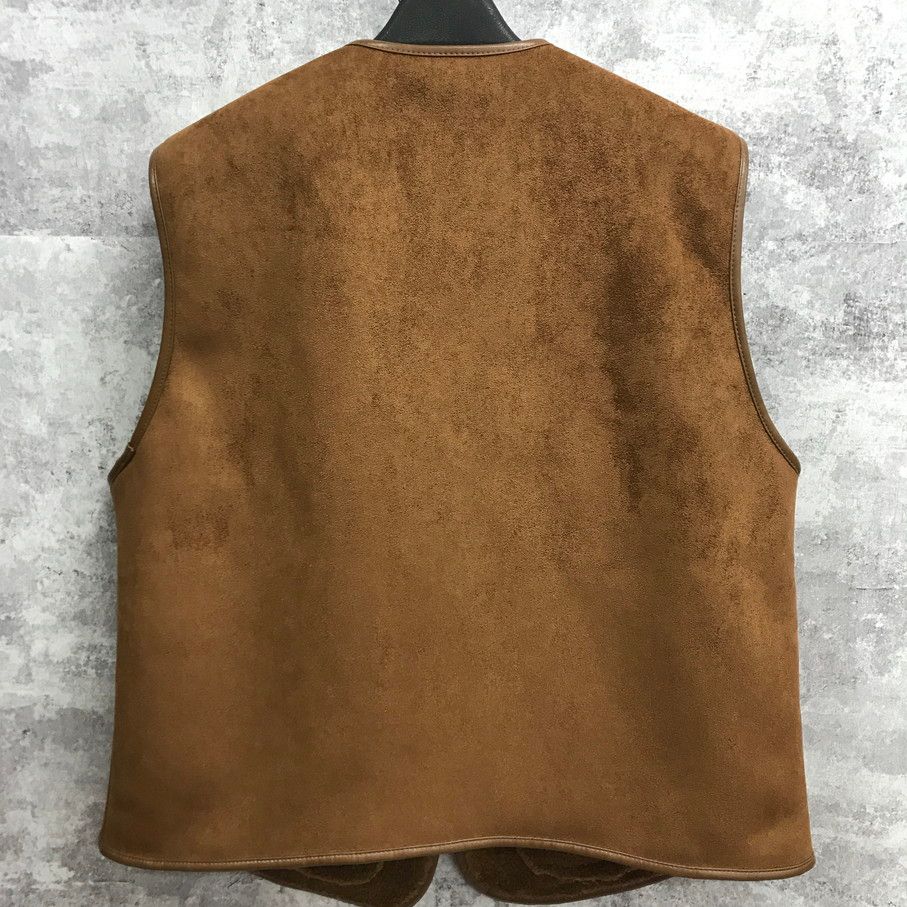 GDC Vegan Mouton Vest サイズXL ブラウン送料込 GDC Vegan Mouton Vest ジーディーシー フェイクムートンベスト
