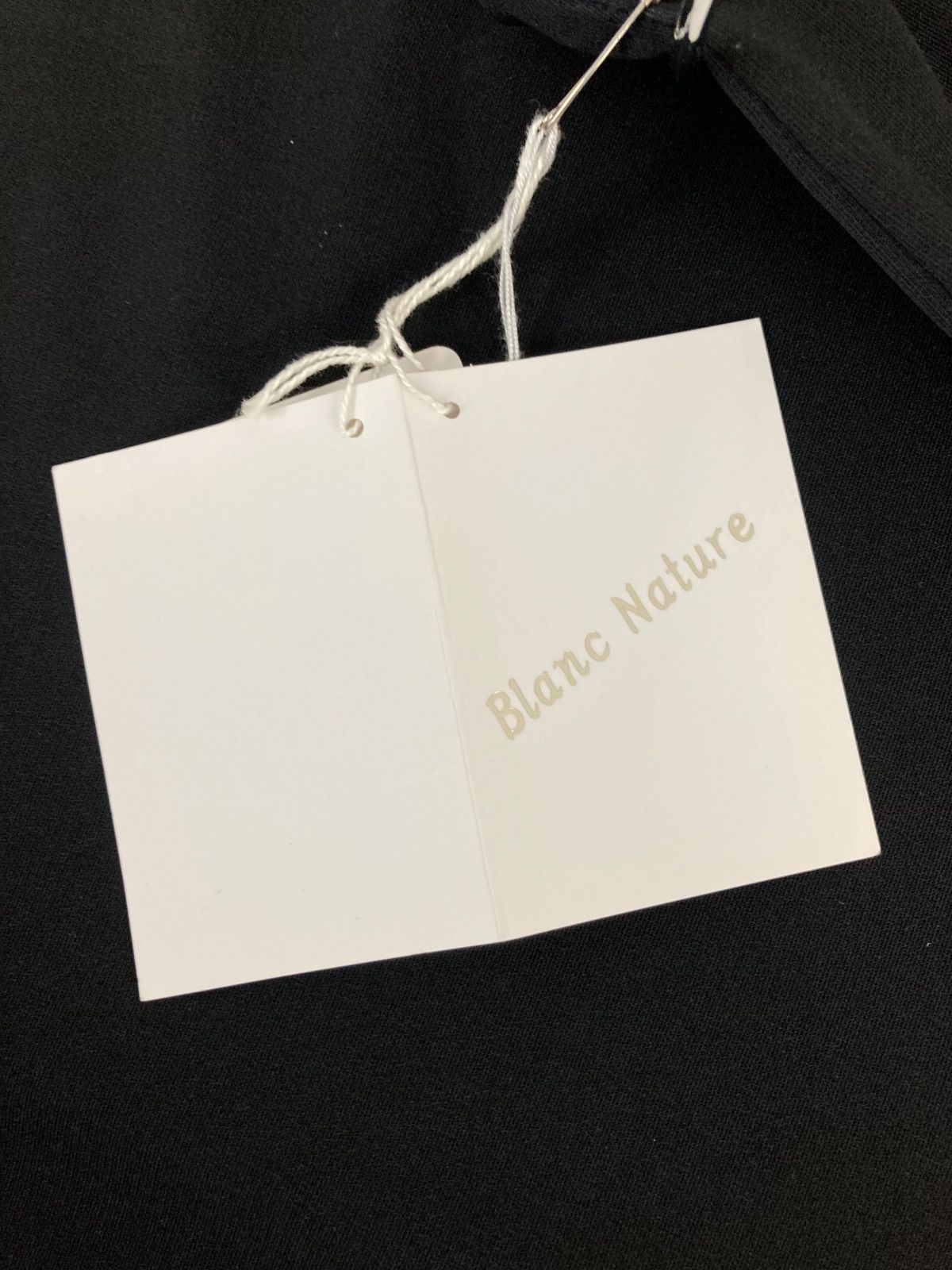 Blanc Nature ブランナチュール トップス 長袖 ブラック/ホワイト 40 