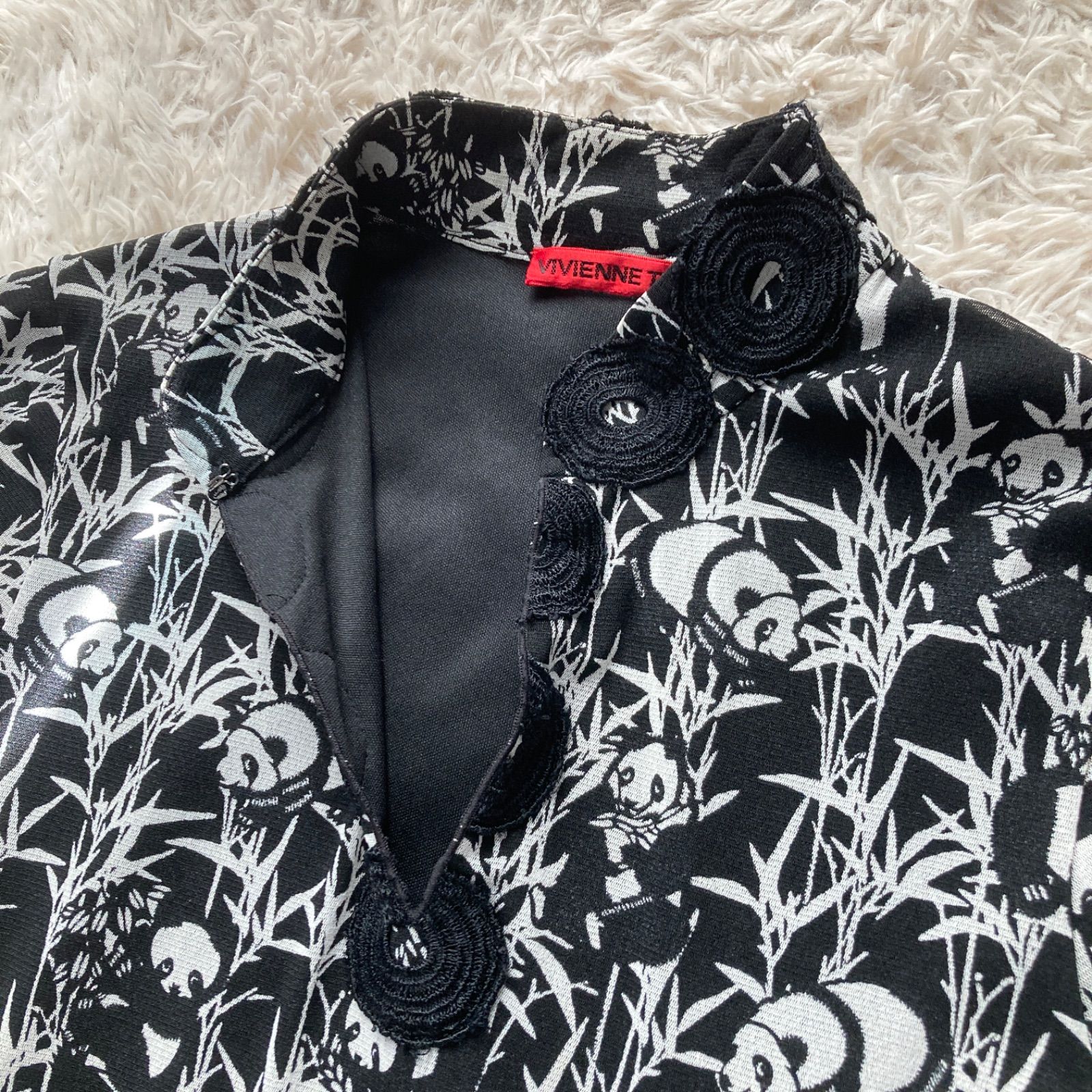 美品】ヴィヴィアンタムVIVIENNE TAM ジャケット チェック ワッペン 