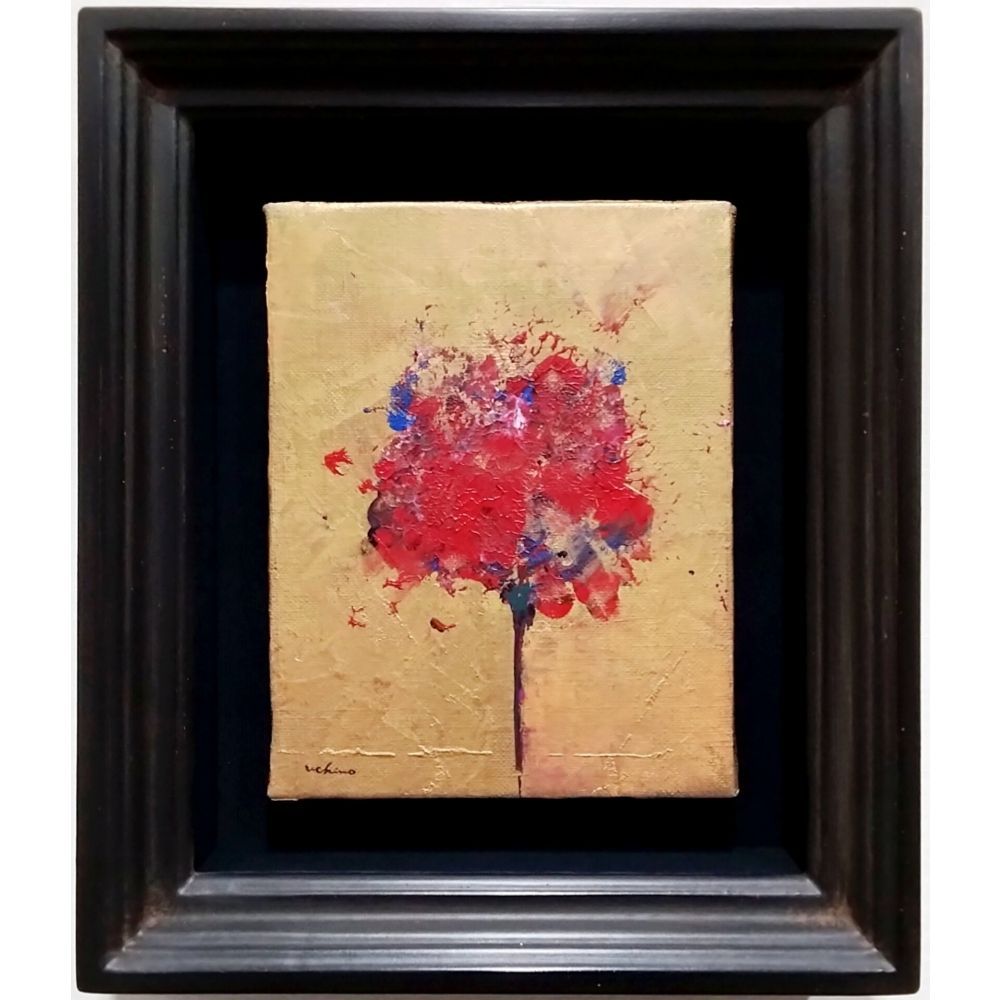 内野隆文 花 絵画 アクリル画 F0号 現代美術 アート作品 琳派
