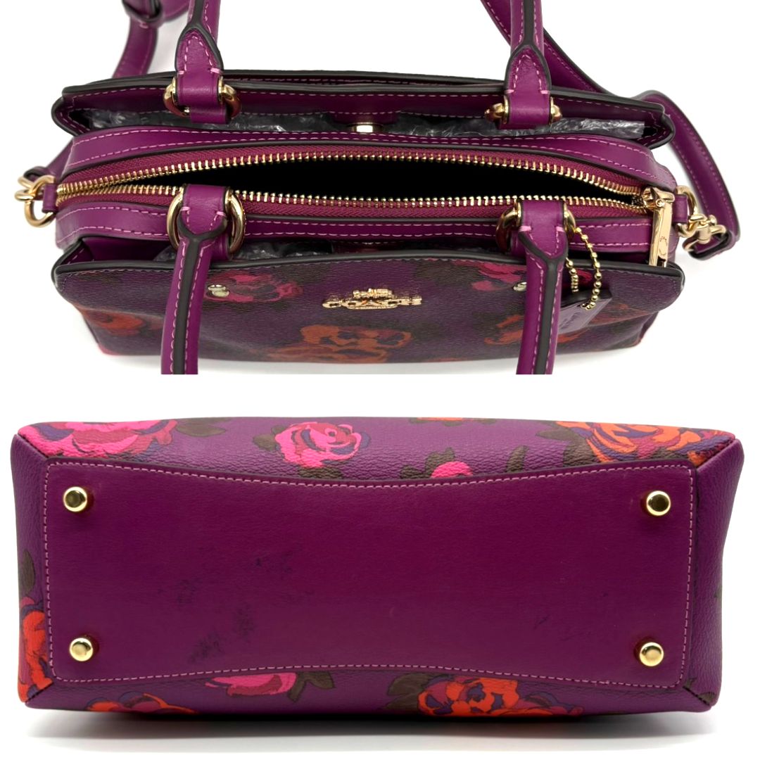 美品レア】コーチ COACH ハンドバッグ 2way PVC フローラル 花柄 美品レア】コーチ COACH ハンドバッグ 2way PVC フローラル 花柄