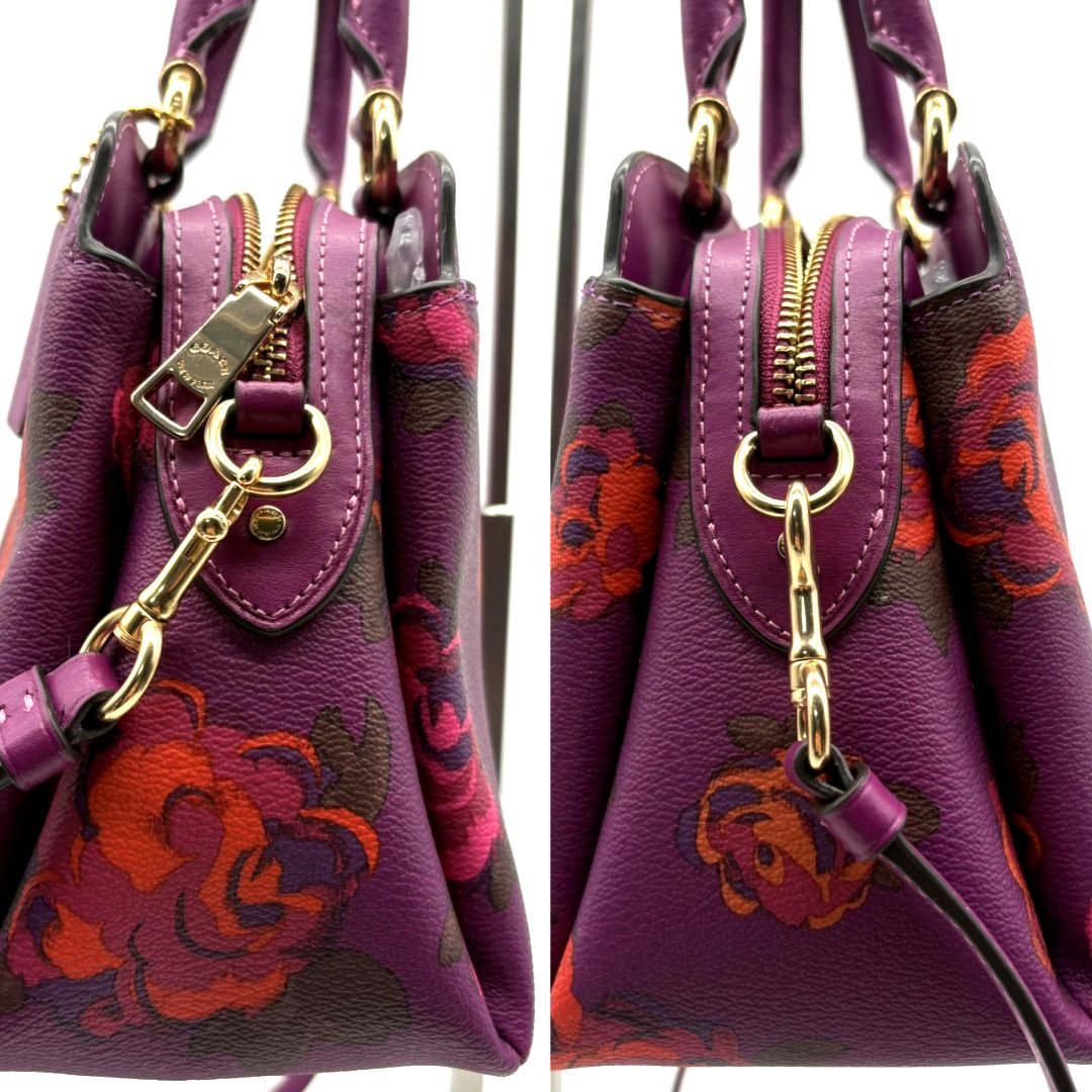 美品レア】コーチ COACH ハンドバッグ 2way PVC フローラル 花柄 美品レア】コーチ COACH ハンドバッグ 2way PVC フローラル 花柄