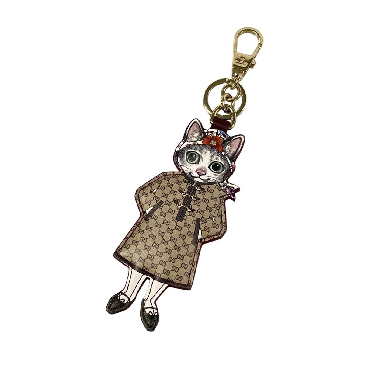 GUCCI(グッチ) キーホルダー(チャーム)美品 (BO)チャーム グレー 