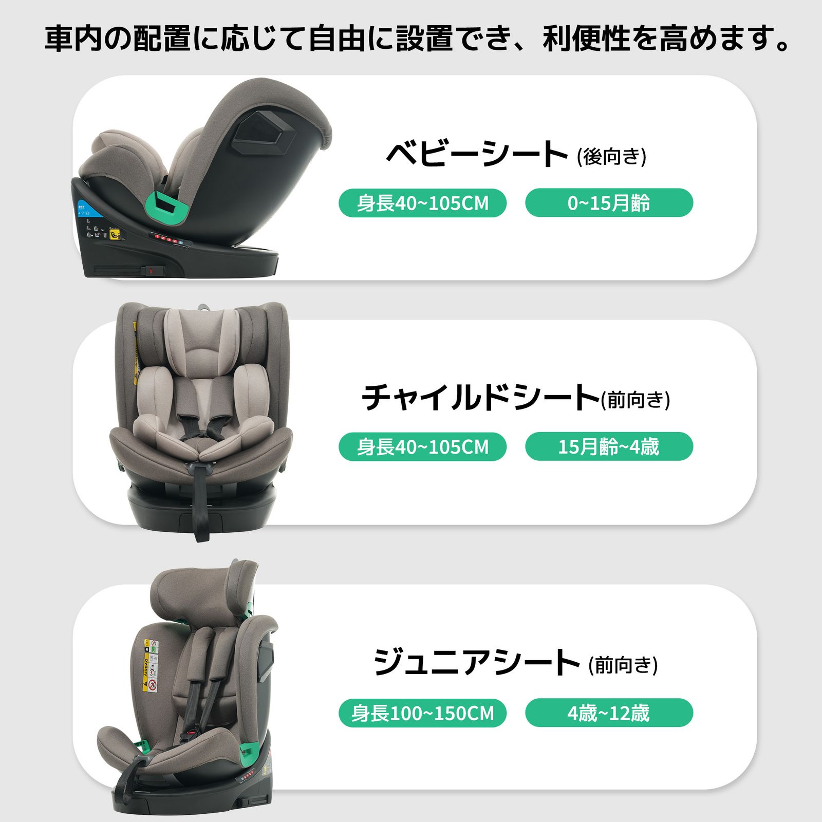 引き取り限定　チャイルドシート　前向き、後ろ向き可能 ISOFIX 引き取り限定 チャイルドシート 前向き、後ろ向き可能 ISOFIX 【公式通販】