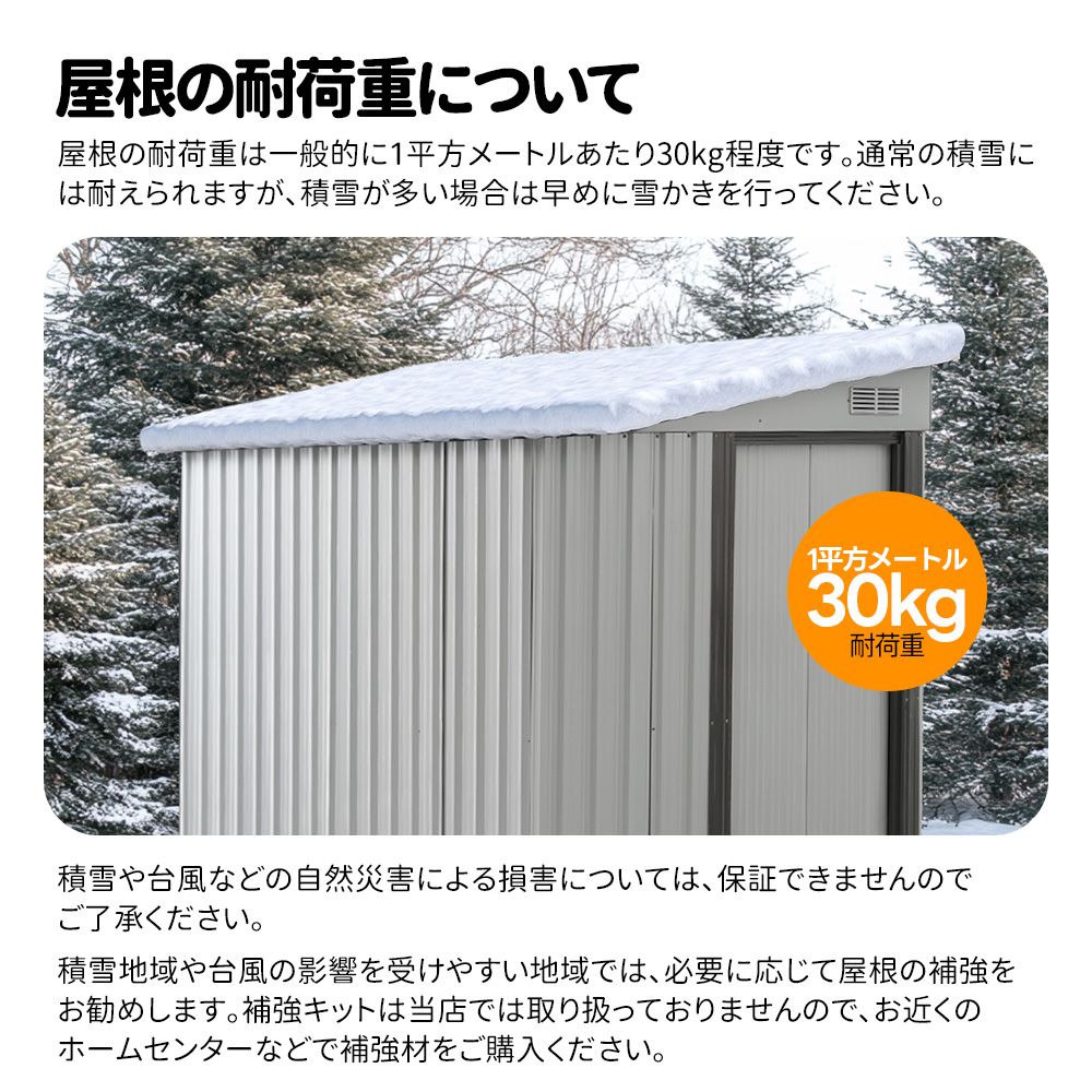 数量限定｜可動棚なし物置 屋外 スチール 倉庫 戸外収納庫 幅153*奥行き206*高181 物置き おしゃれ 大型 収納庫 屋外物置 防さび ベランダ 防水 ドア 引戸 スチール物置 屋外収納 ガーデニング 庭