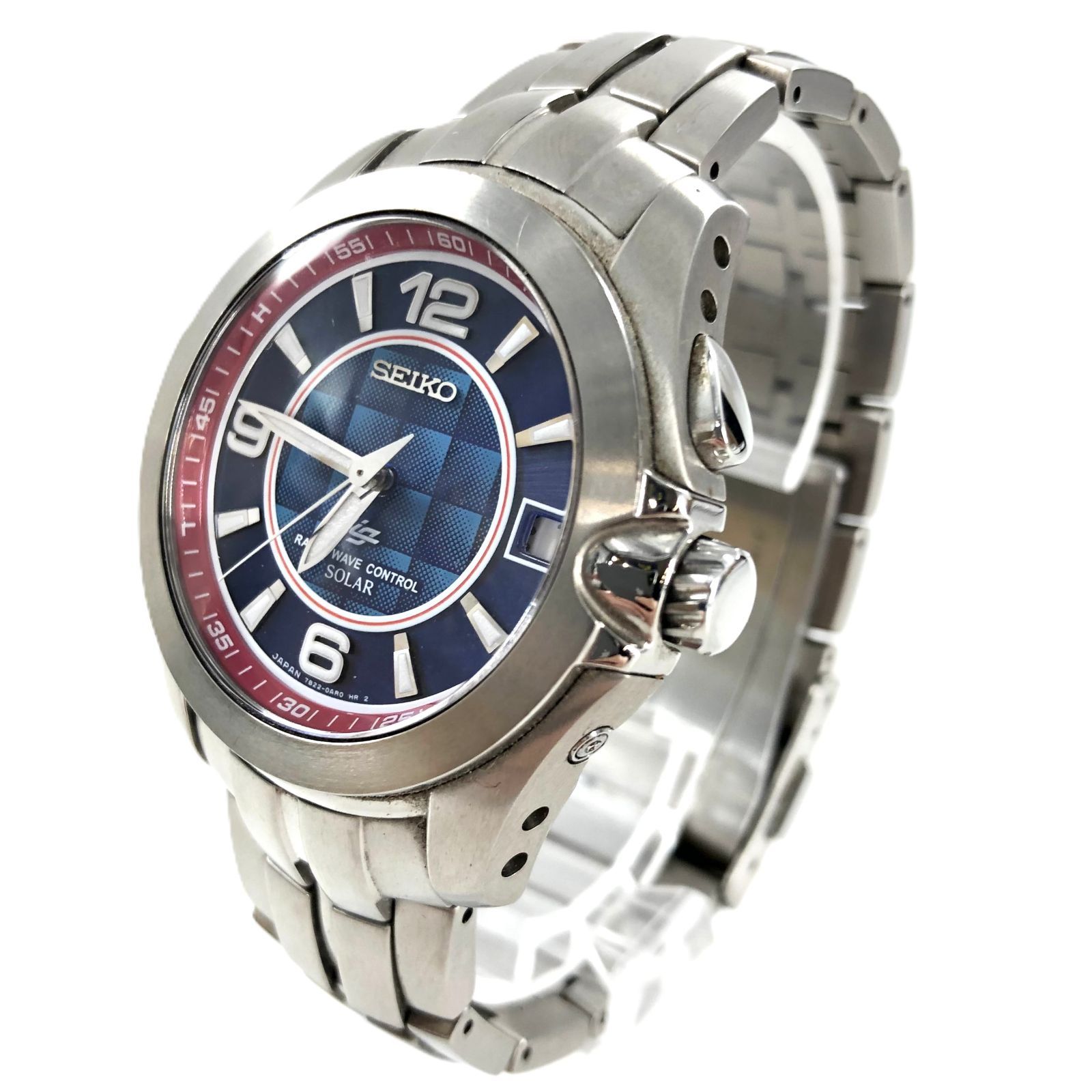 SEIKO セイコー イグニッション 7B22-0AG0 SS/ソーラー ブルー文字盤 