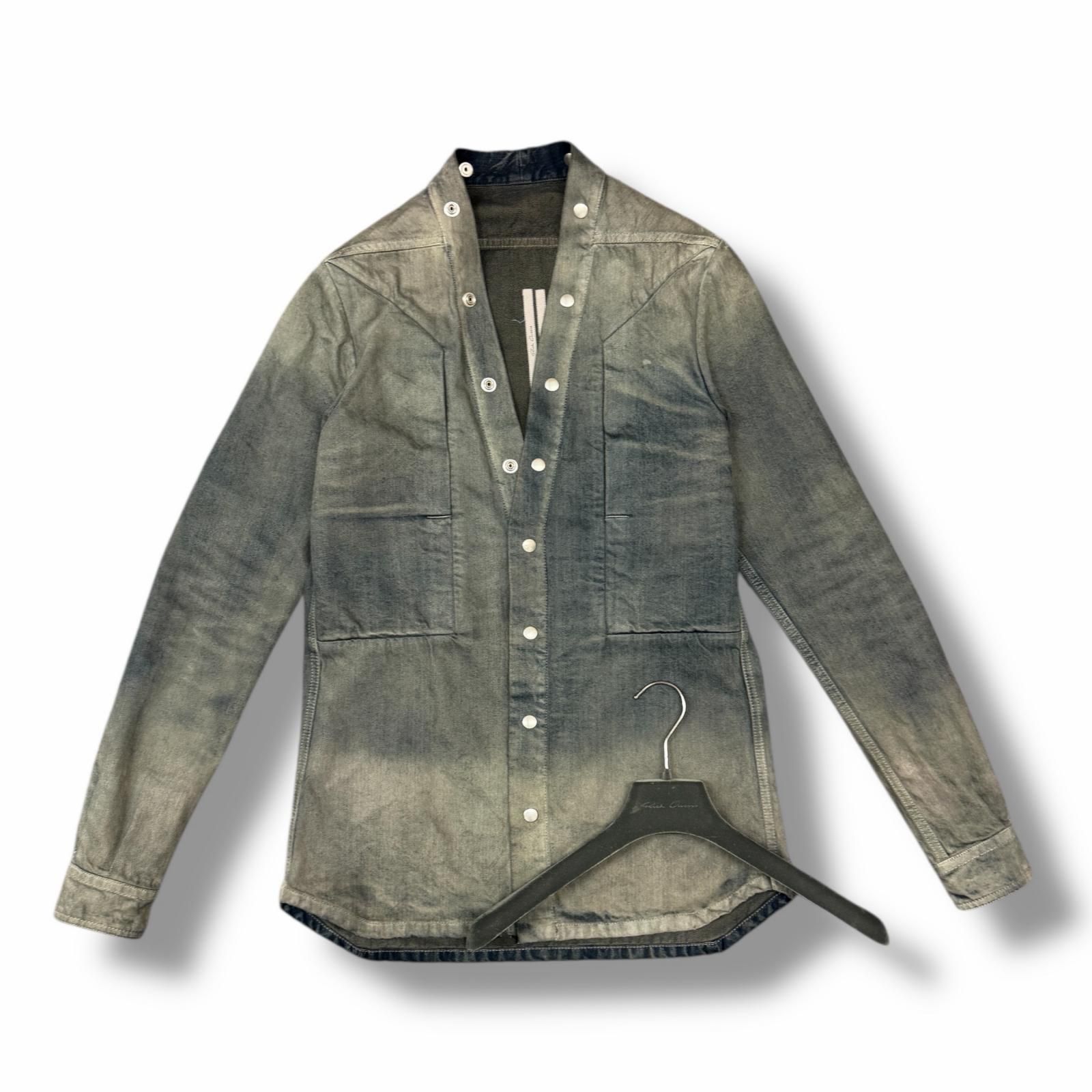 Rick Owens 25AW LARRY FOGPOCKET SHIRT DRKDUST DEGRADE ラリーフォグ 