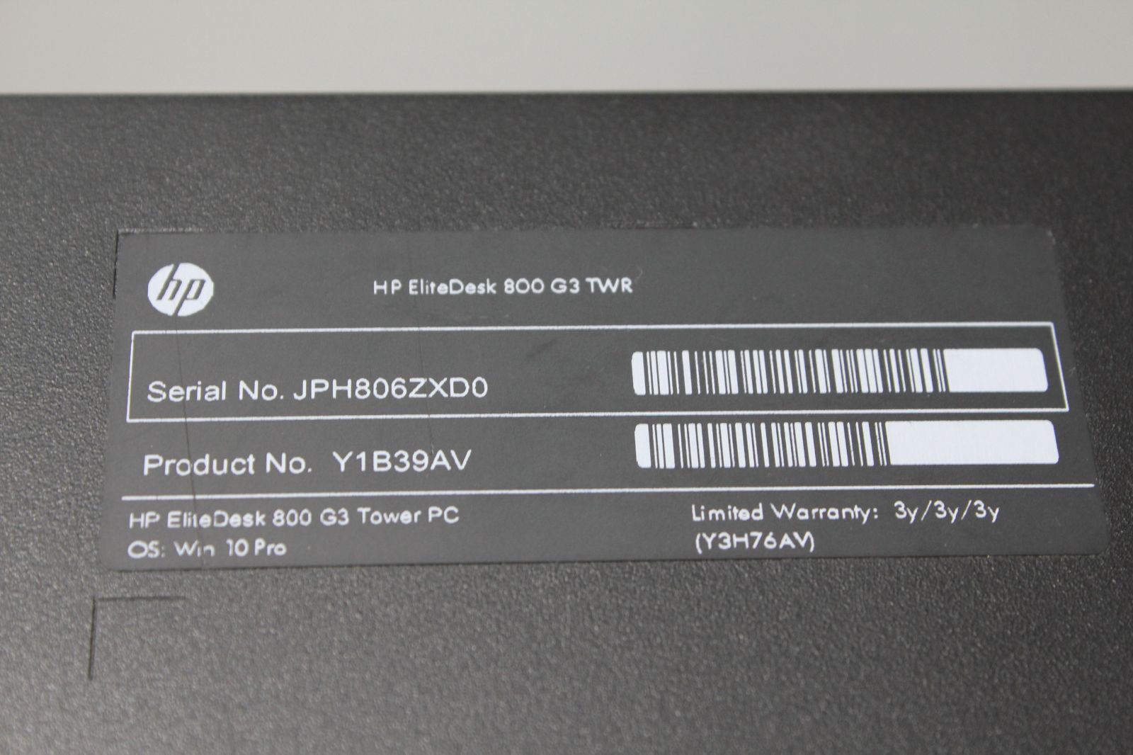 中古デスクトップPC】HP〈EliteDesk 800 G3〉Intel Core i7/SSD240GB+ 