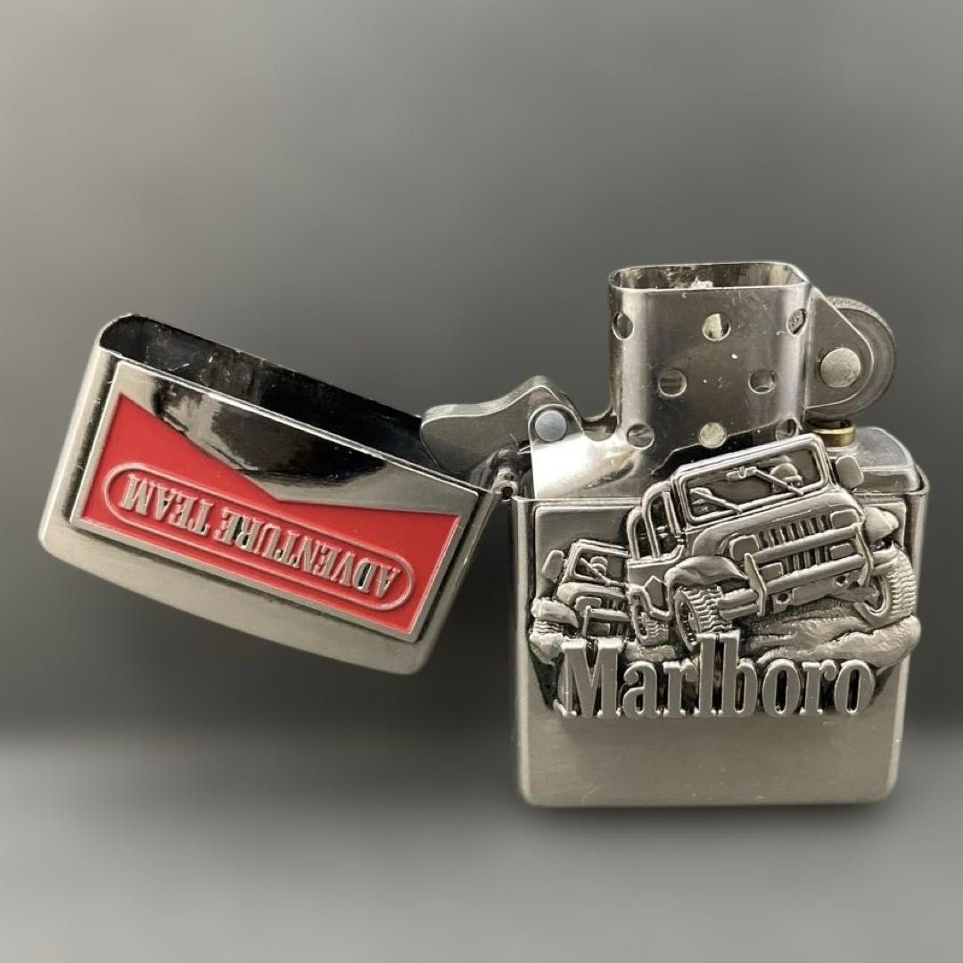 Zippo Marlboro ADVENTURE TEAM 1998年3月製 立体メタル貼り 