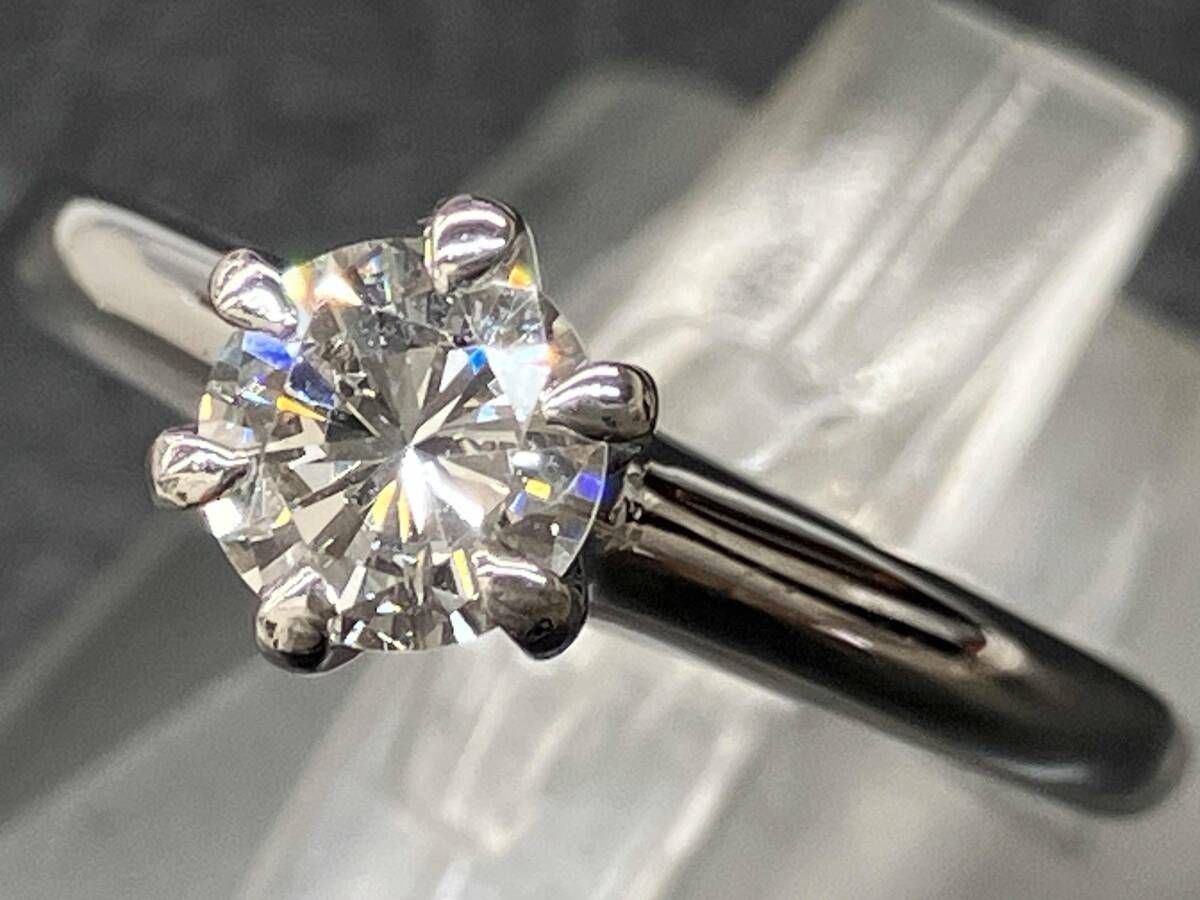 Pt900 プラチナ 天然ダイヤモンド D0.50ct ＃11.5 総重量3.9g