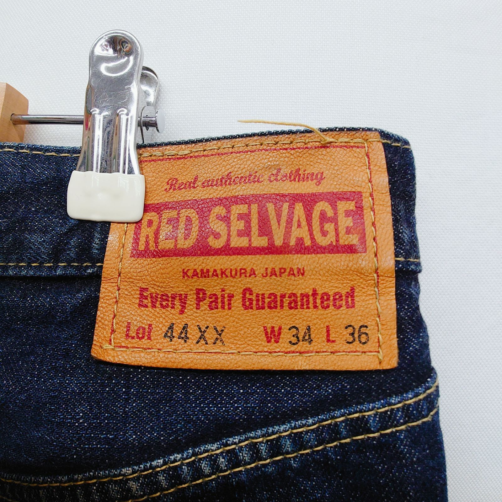 REDSELVAGE Lot44 XX ストレートW34 L34大戦蜂の巣赤耳 RED SELVAGE 