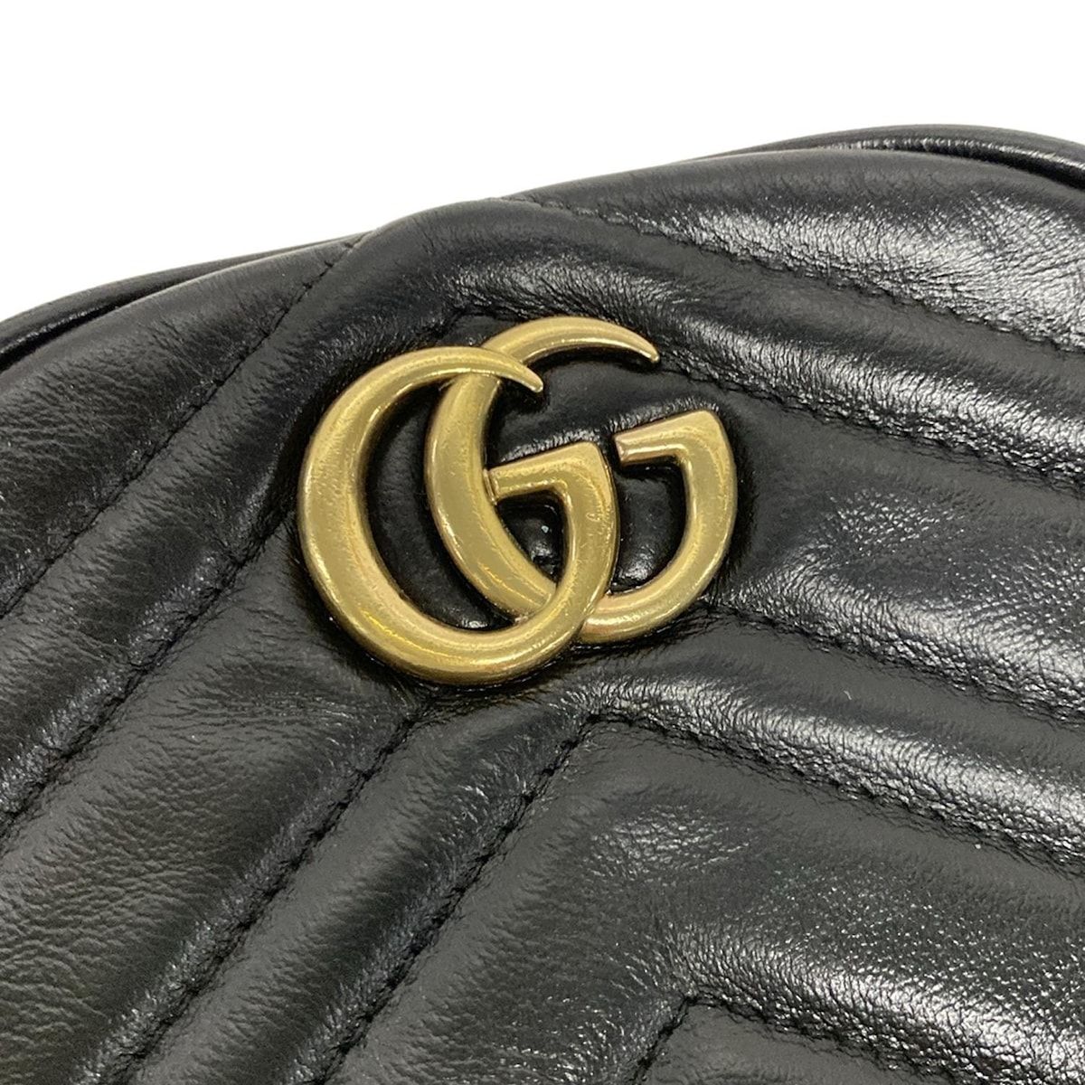 GUCCI(グッチ) ショルダーバッグ GGマーモント ラウンド ミニ 