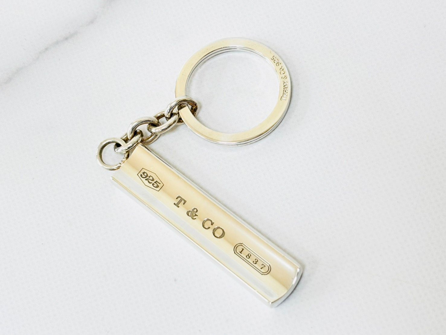 ☆TIFFANY&Co. ティファニー 1837 ナロー ロゴプレート バー Ag925