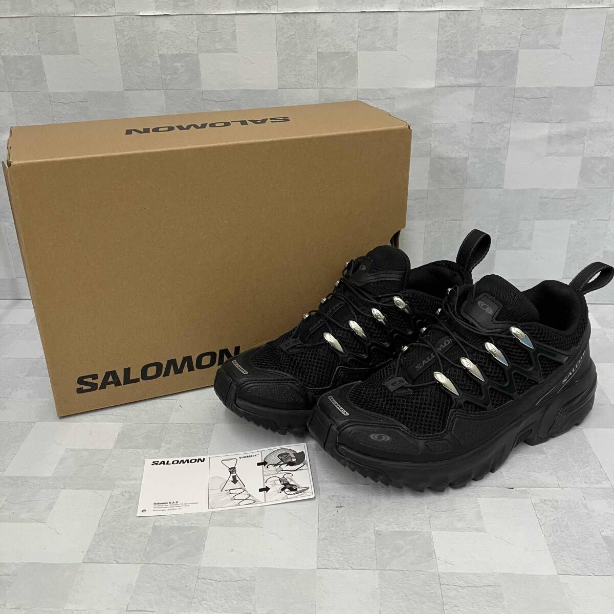SALOMON サロモン スニーカー ACS+OG 477666 22 G0 23cm ブラック 箱 