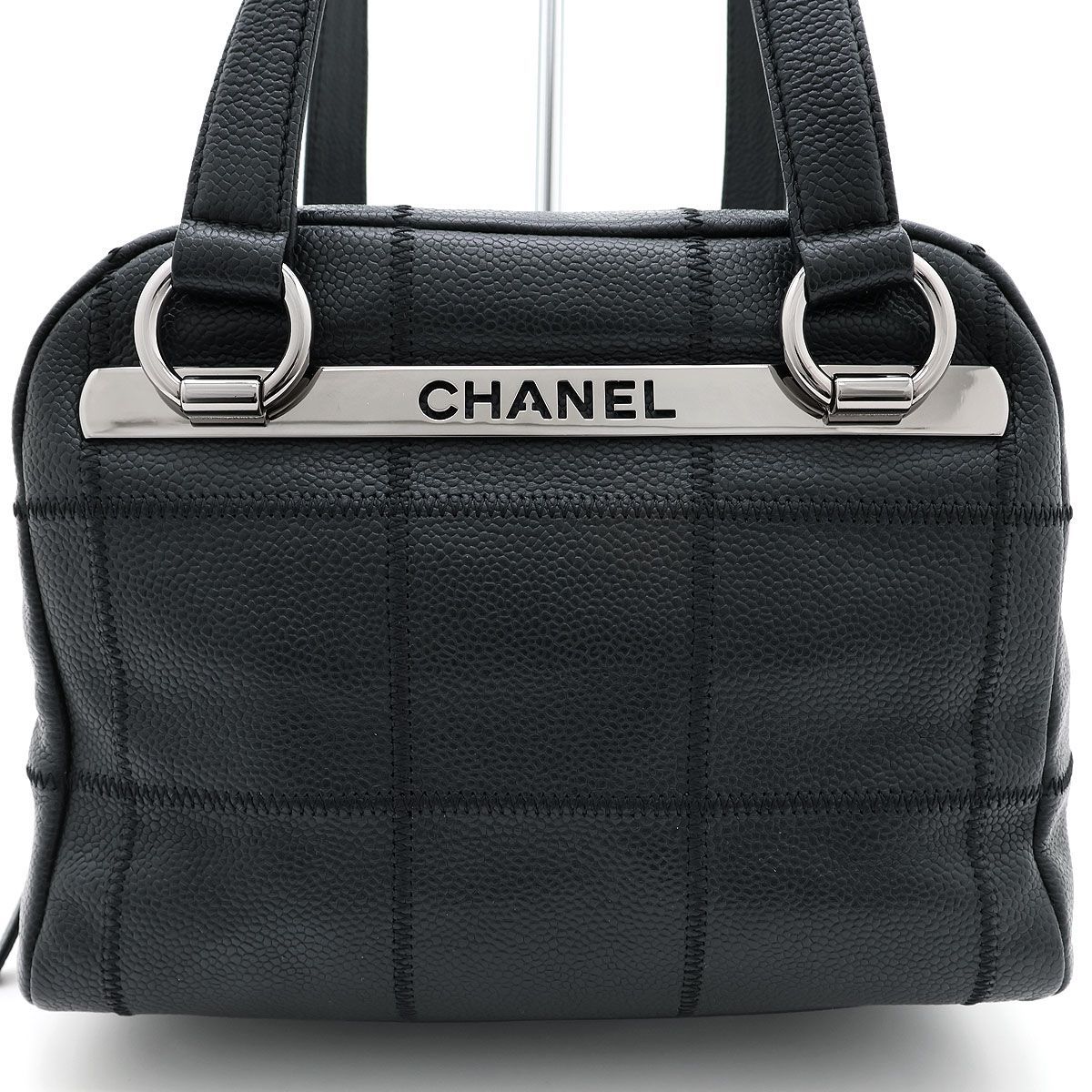 良品 】CHANEL シャネル ハンドバッグ チョコバー ミニボストンバッグ