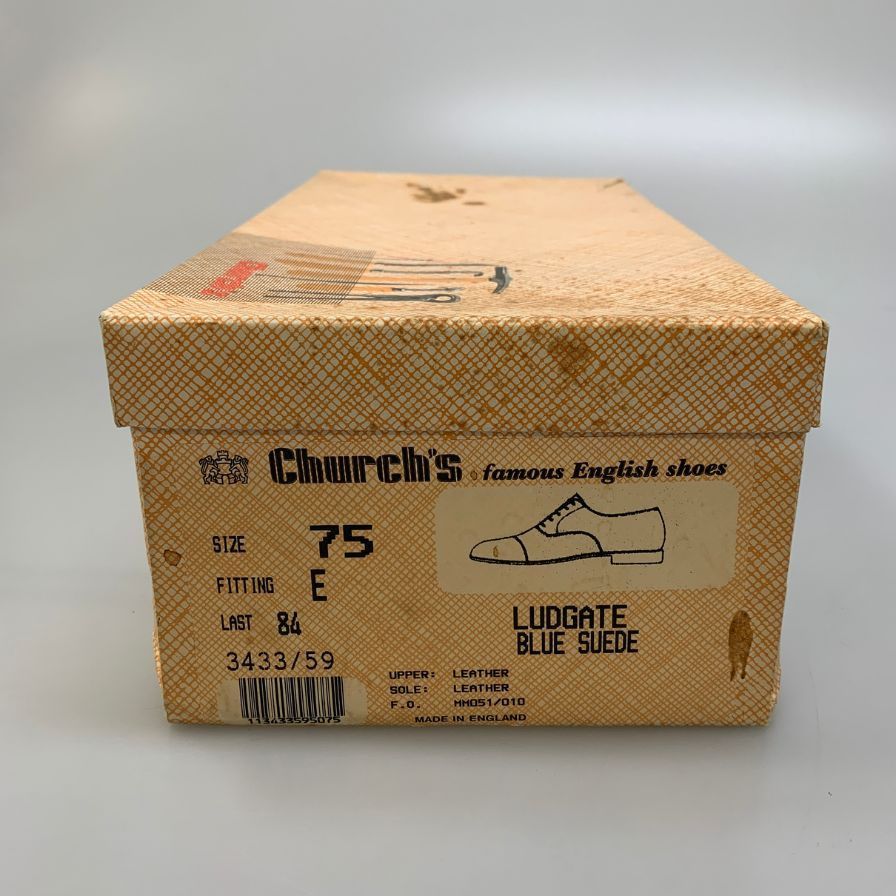 チャーチ レザーシューズ ルゲート 3都市 84ラスト スエード【LA】【中古】 チャーチ レザーシューズ ルゲート 3都市 84ラスト スエード【LA
