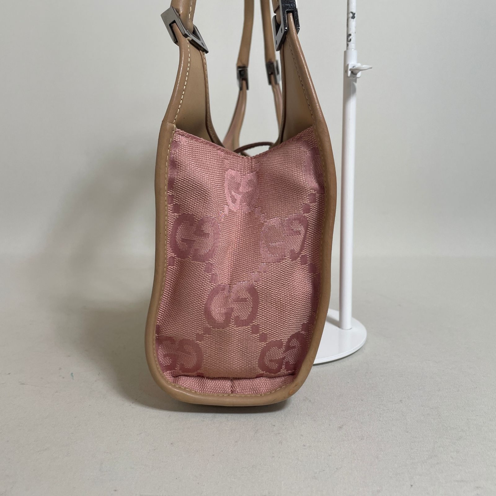 2603-163｜専用｜グッチ ジャッキーライン GGキャンバス ハンドバッグ 2603-163｜グッチ ジャッキーライン GGキャンバス ハンドバッグ ピンク