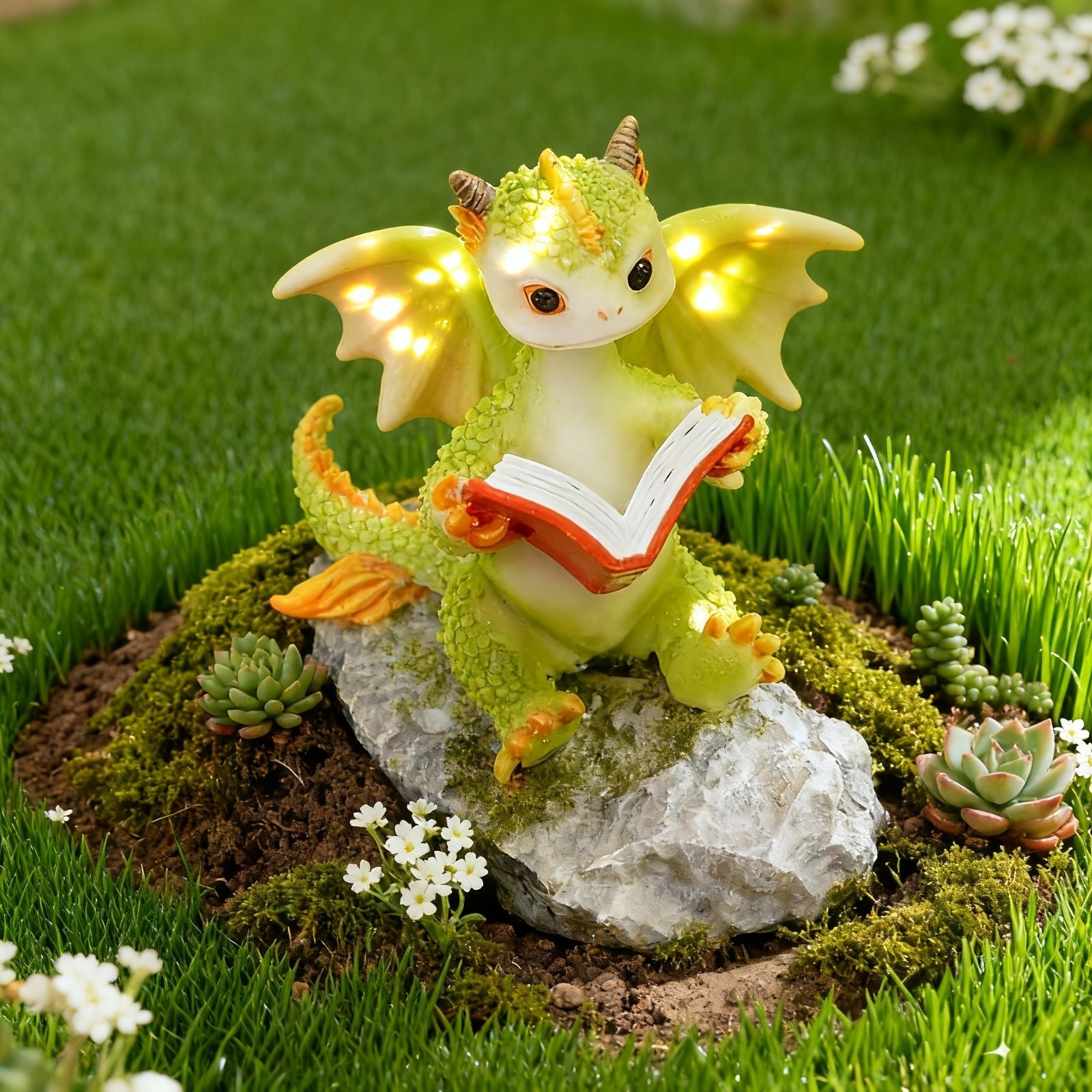 インテリア小物 オブジェ 置物 本を読んでいるドラゴン インテリア