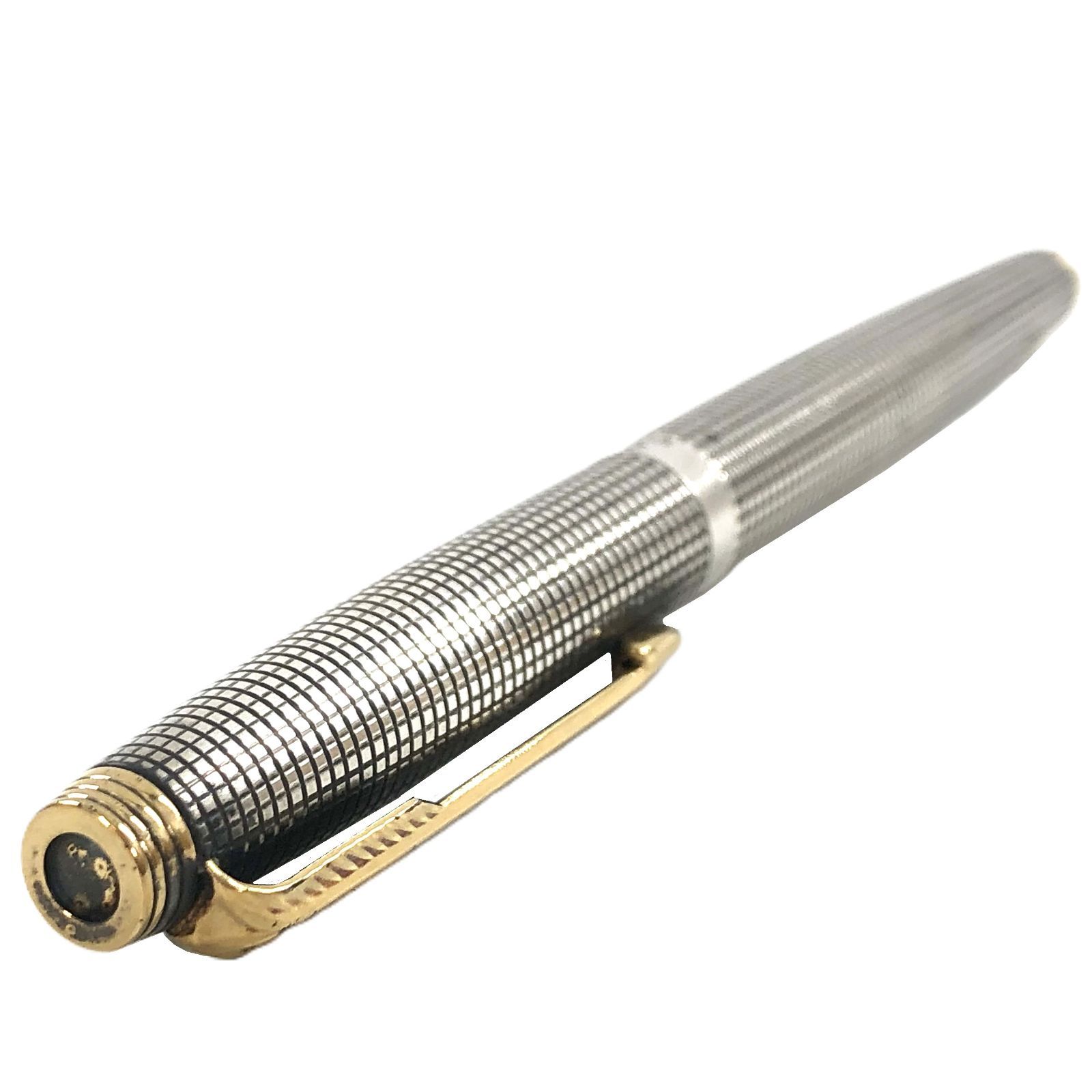 シルバー 金属製 万年筆 テクスチャー付きPARKER 14kpcの印字あり。 PARKER パーカー 万年筆 14K STERLING SILVER 刻印【PF-917】 - メルカリ
