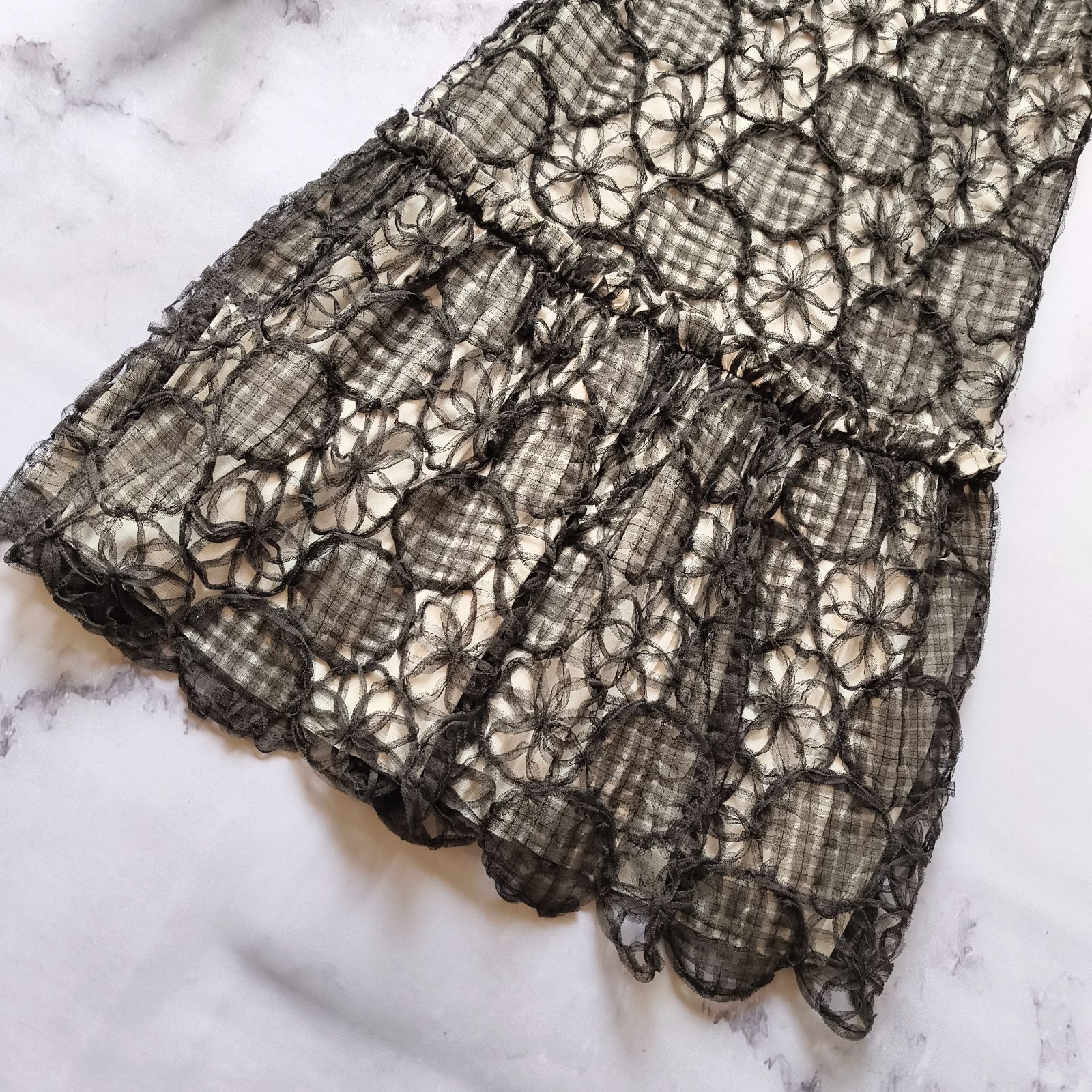 美品 VIVIENNE TAM ヴィヴィアンタム チュール チャイナテイスト 刺繍 